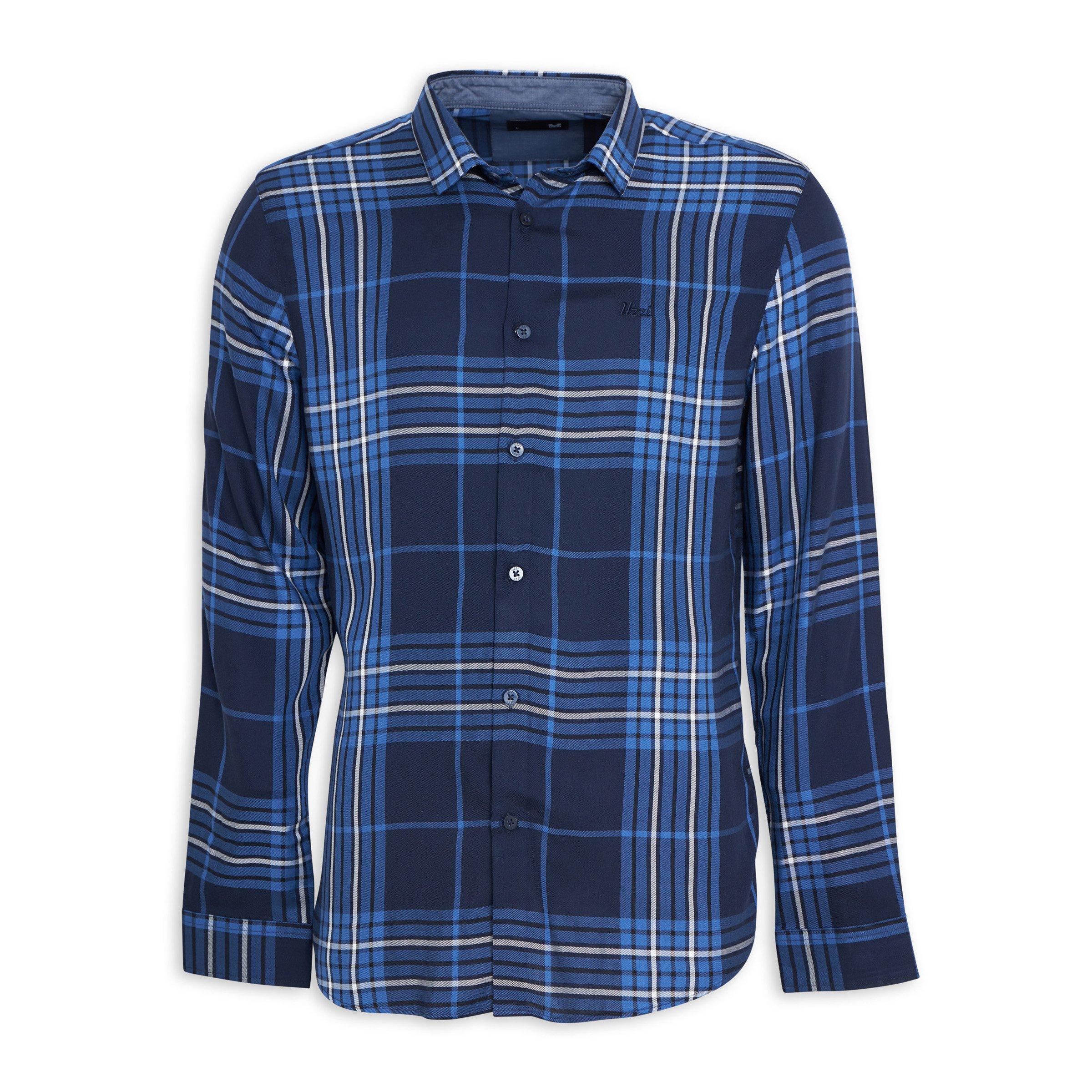 Buy Uzzi Navy Blue Check Shirt Online Truworths