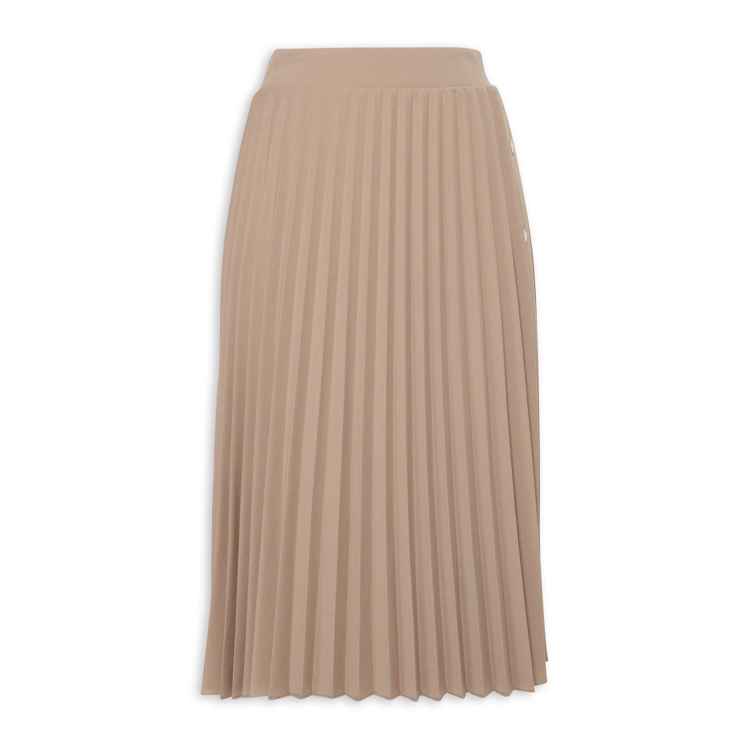 Buy Truworths Stone Pleated Skirt Online | Truworths