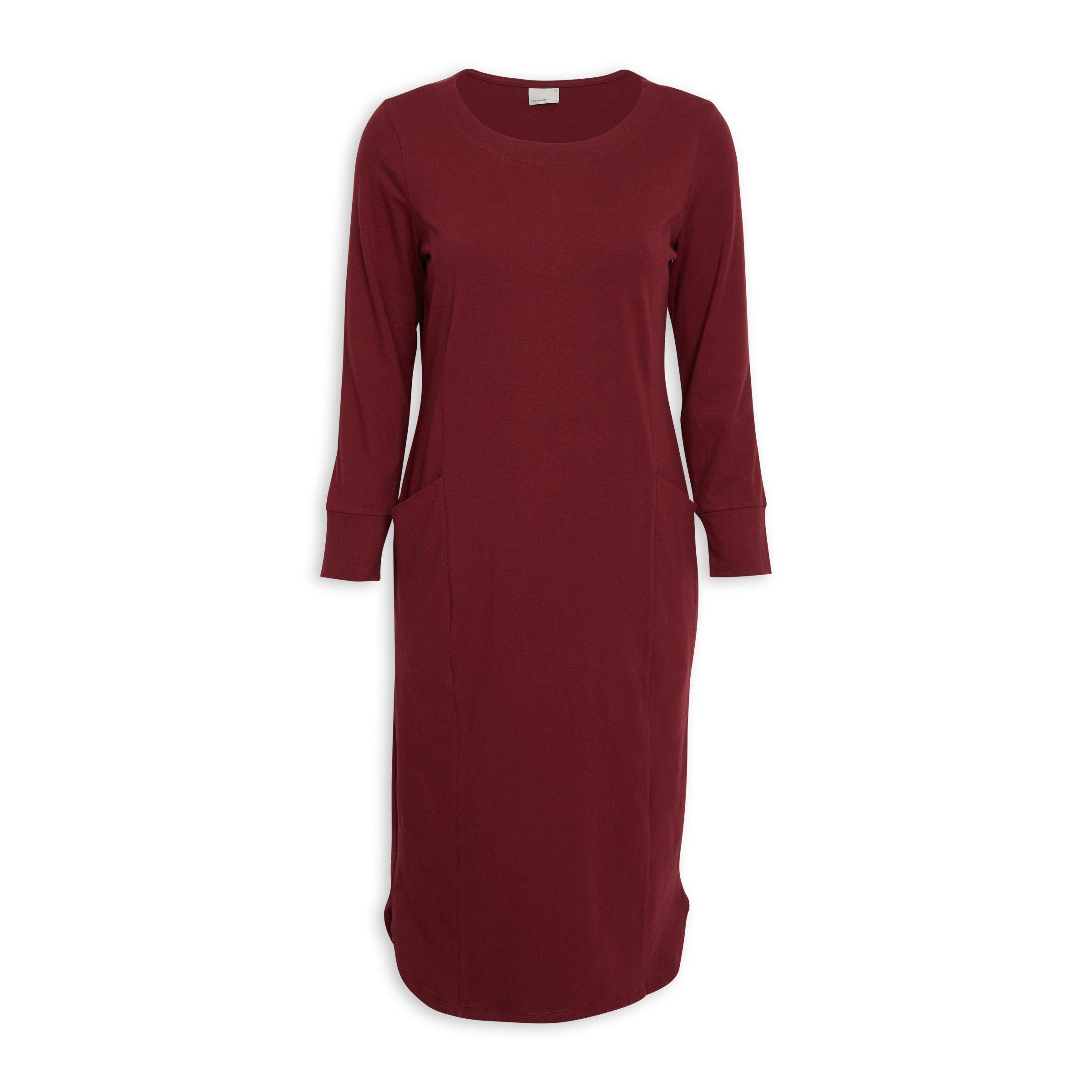 Buy Earthaddict Burgundy T-Shirt Dress Online | Truworths