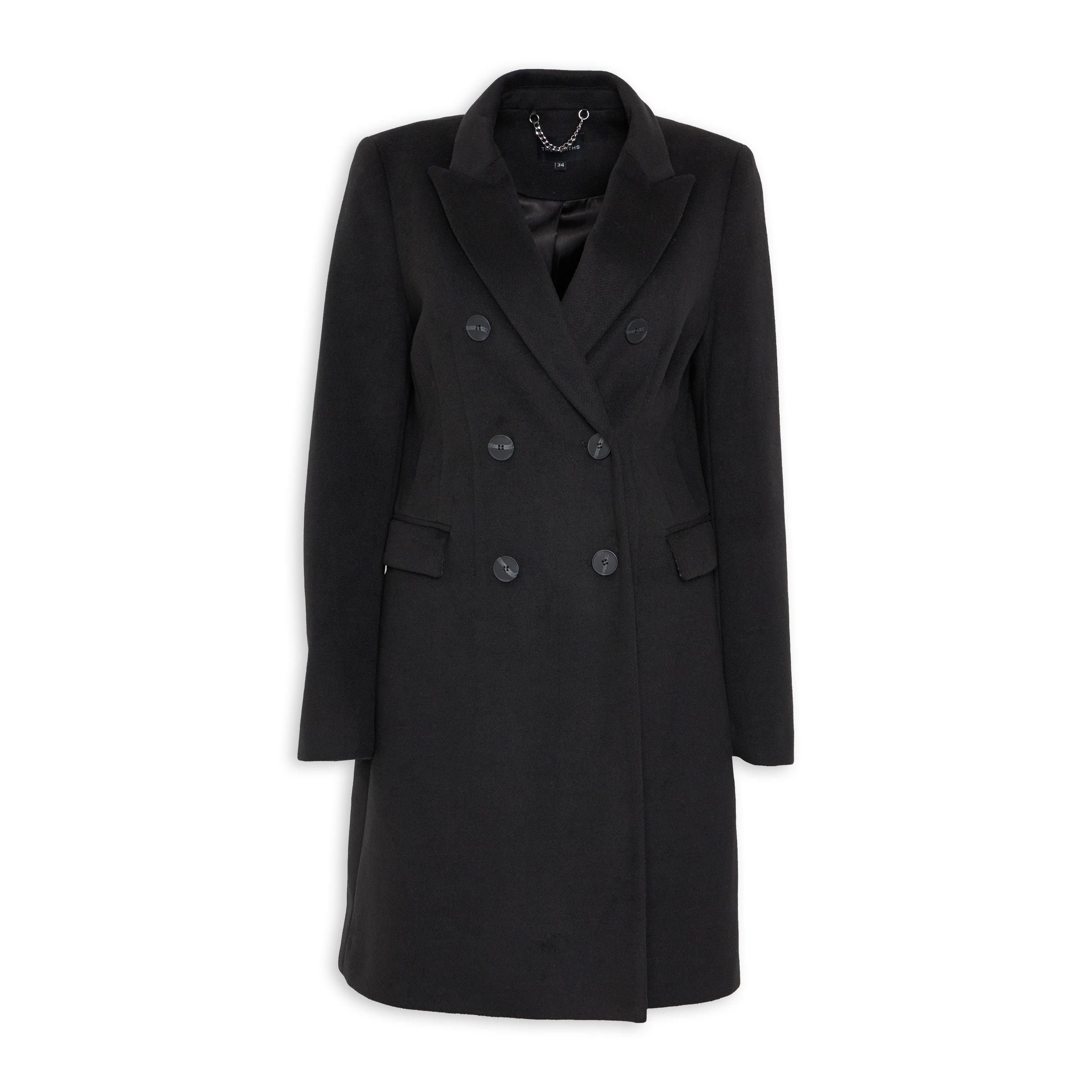Buy Truworths Black Melton Coat Online Truworths