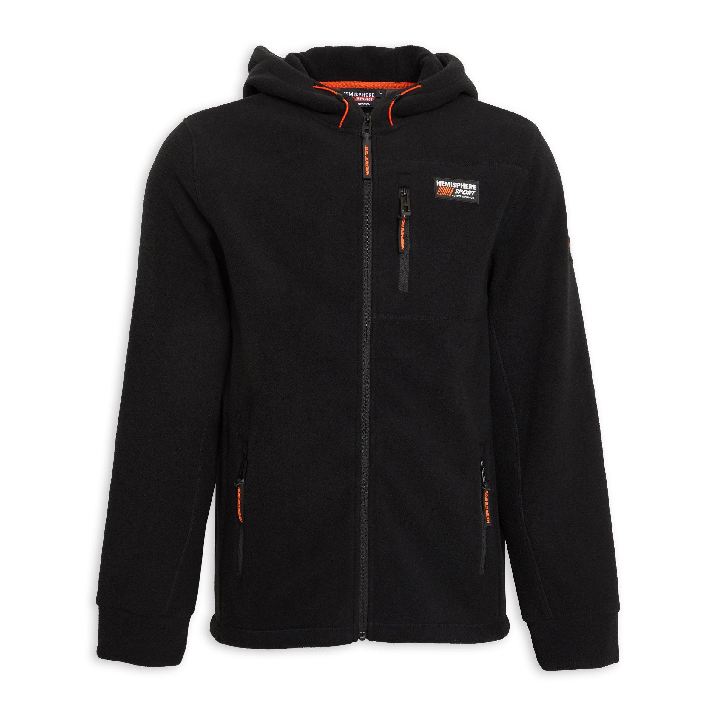 Buy Hemisphere Sport Black Polar Fleece Hoodie Online | Truworths