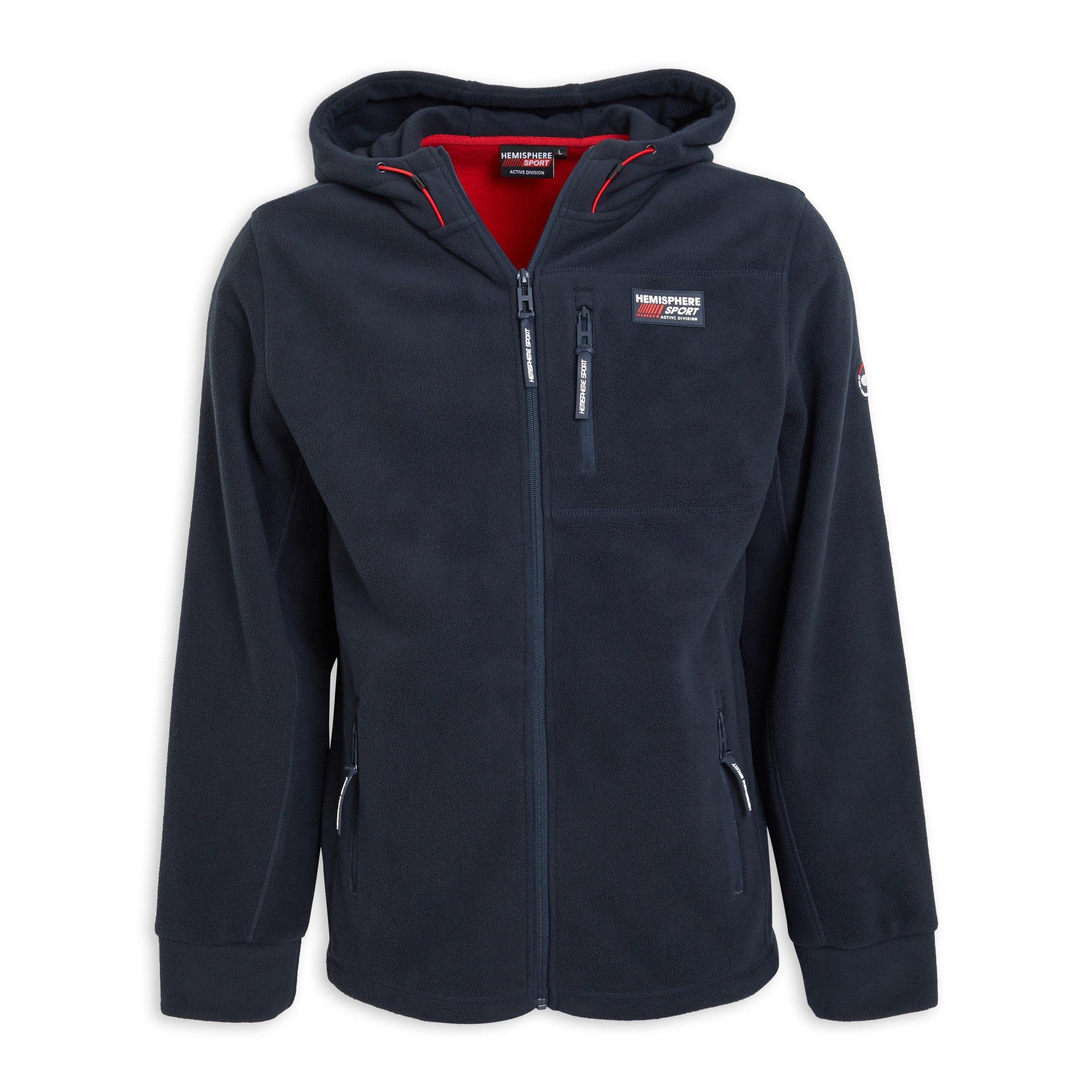 Buy Hemisphere Sport Navy Polar Fleece Hoodie Online Truworths
