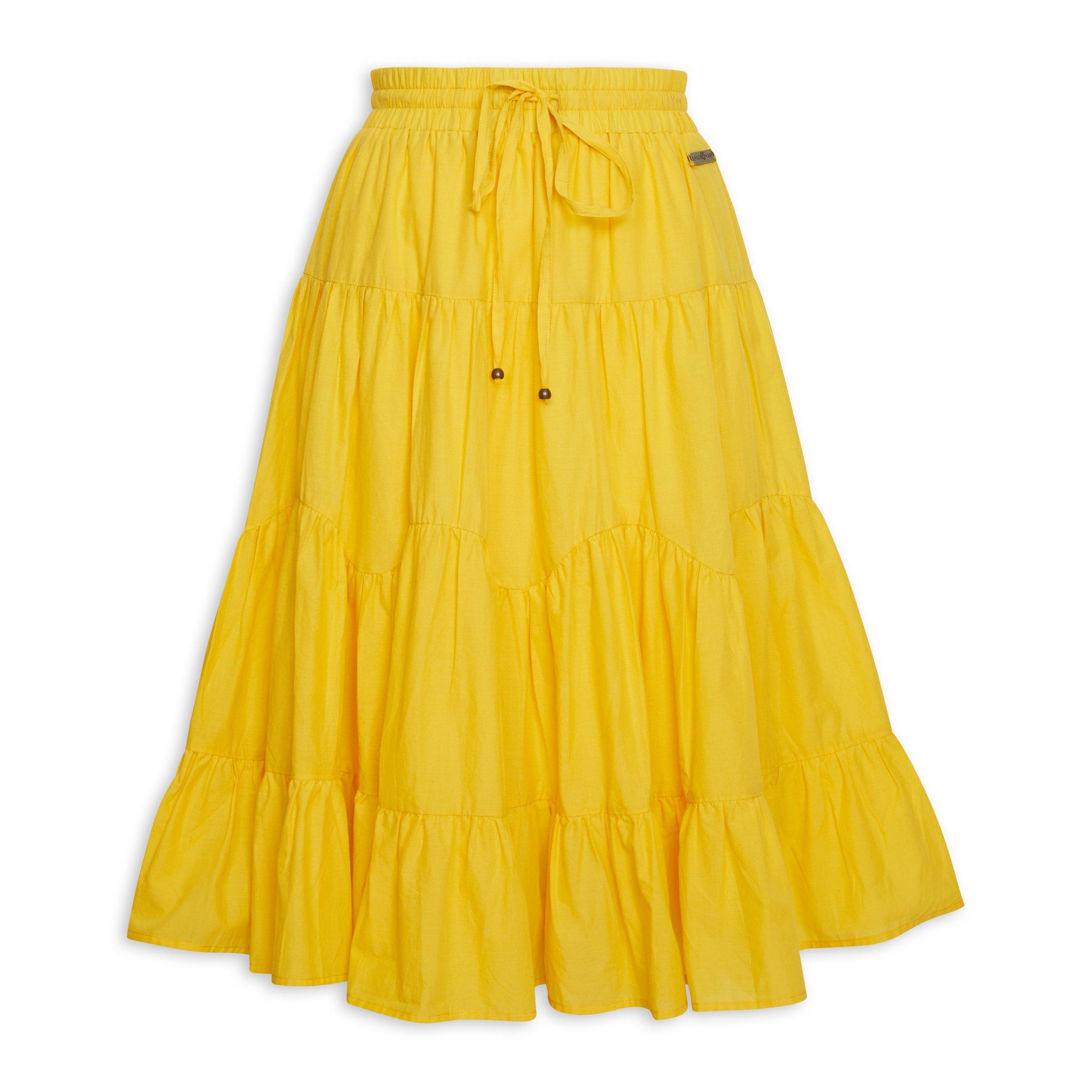 Yellow Tiered Skirt (3026166) | Ginger Mary