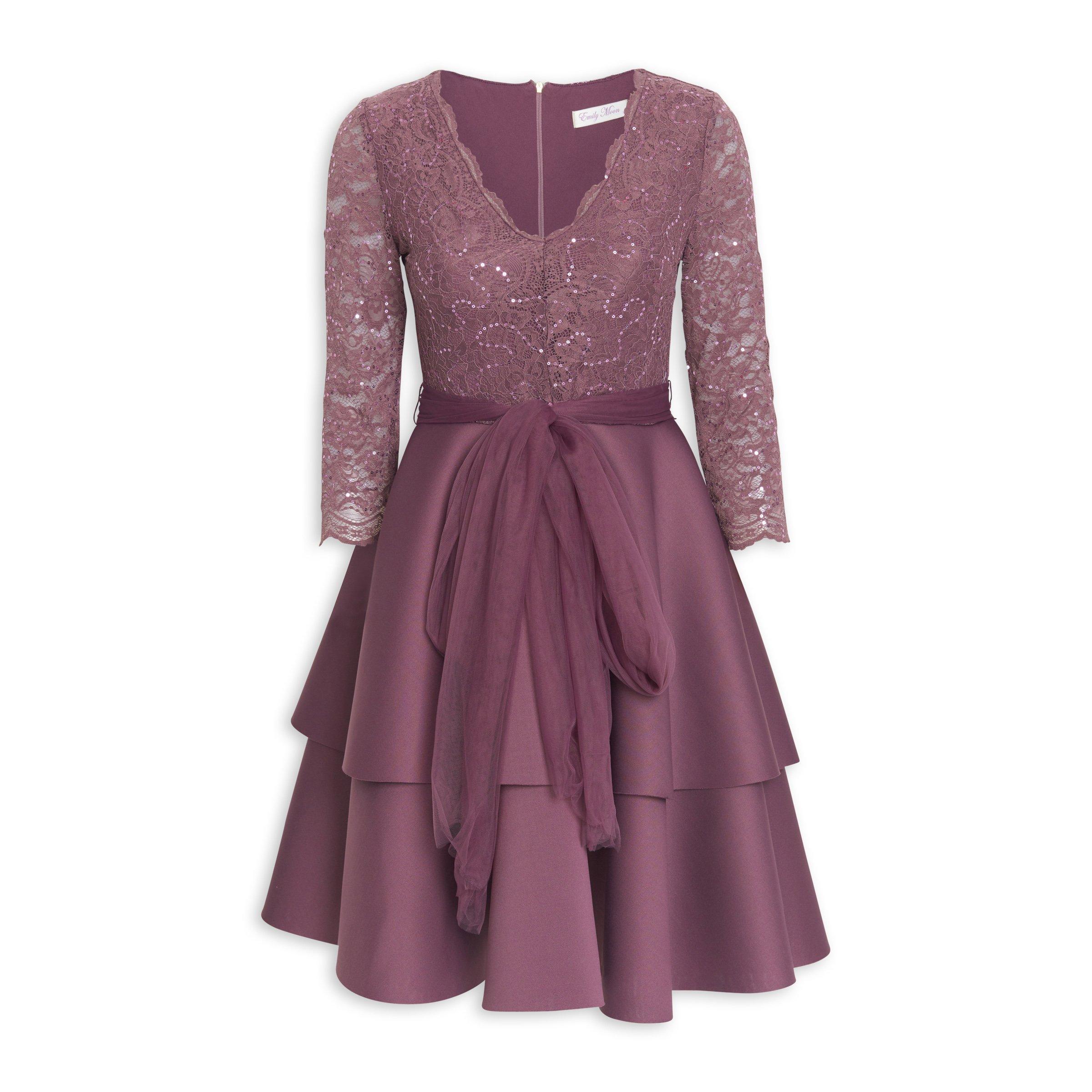 Buy Emily Moon Mauve Scuba Party Dress Online | Truworths
