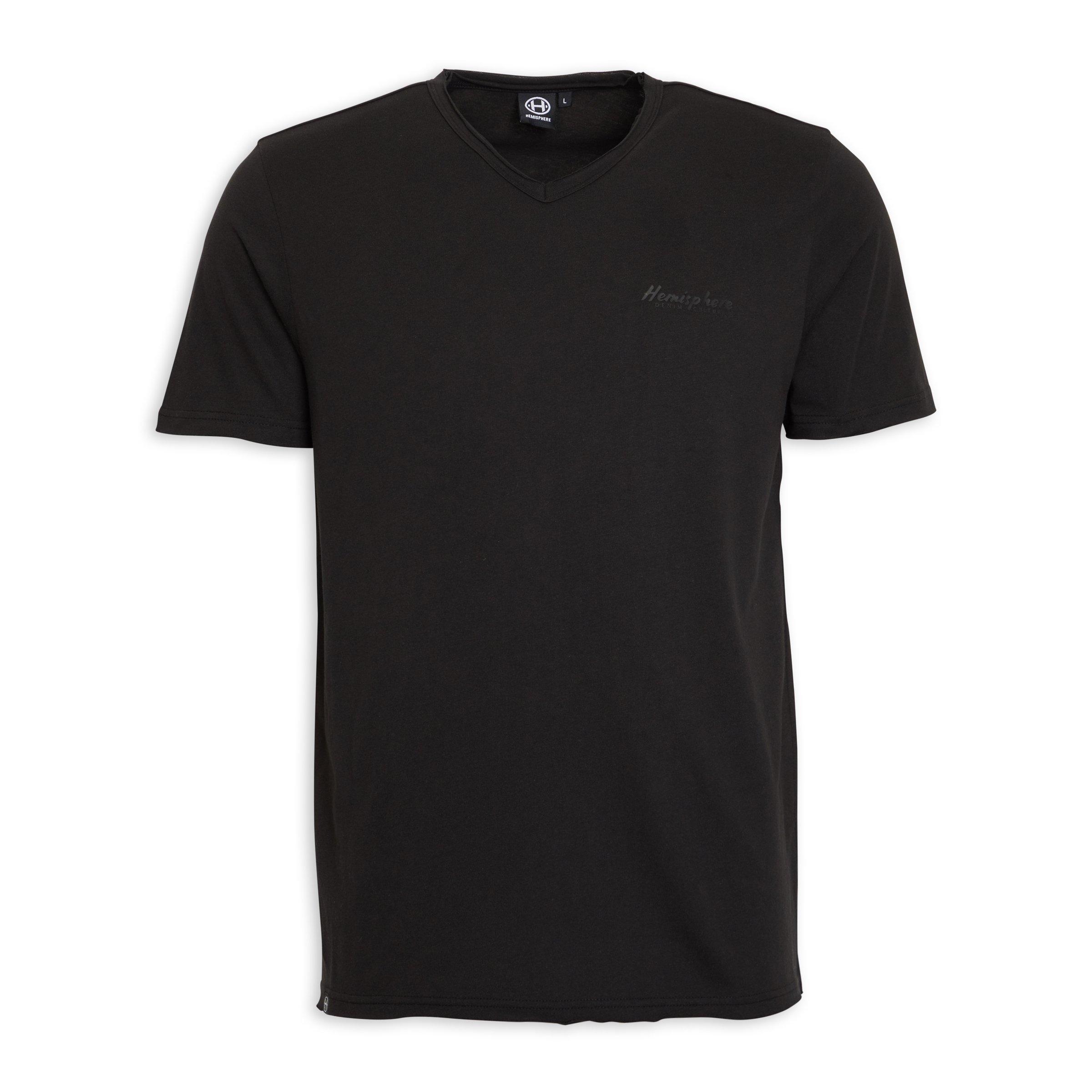 Buy Hemisphere Black VNeck TShirt Online Truworths
