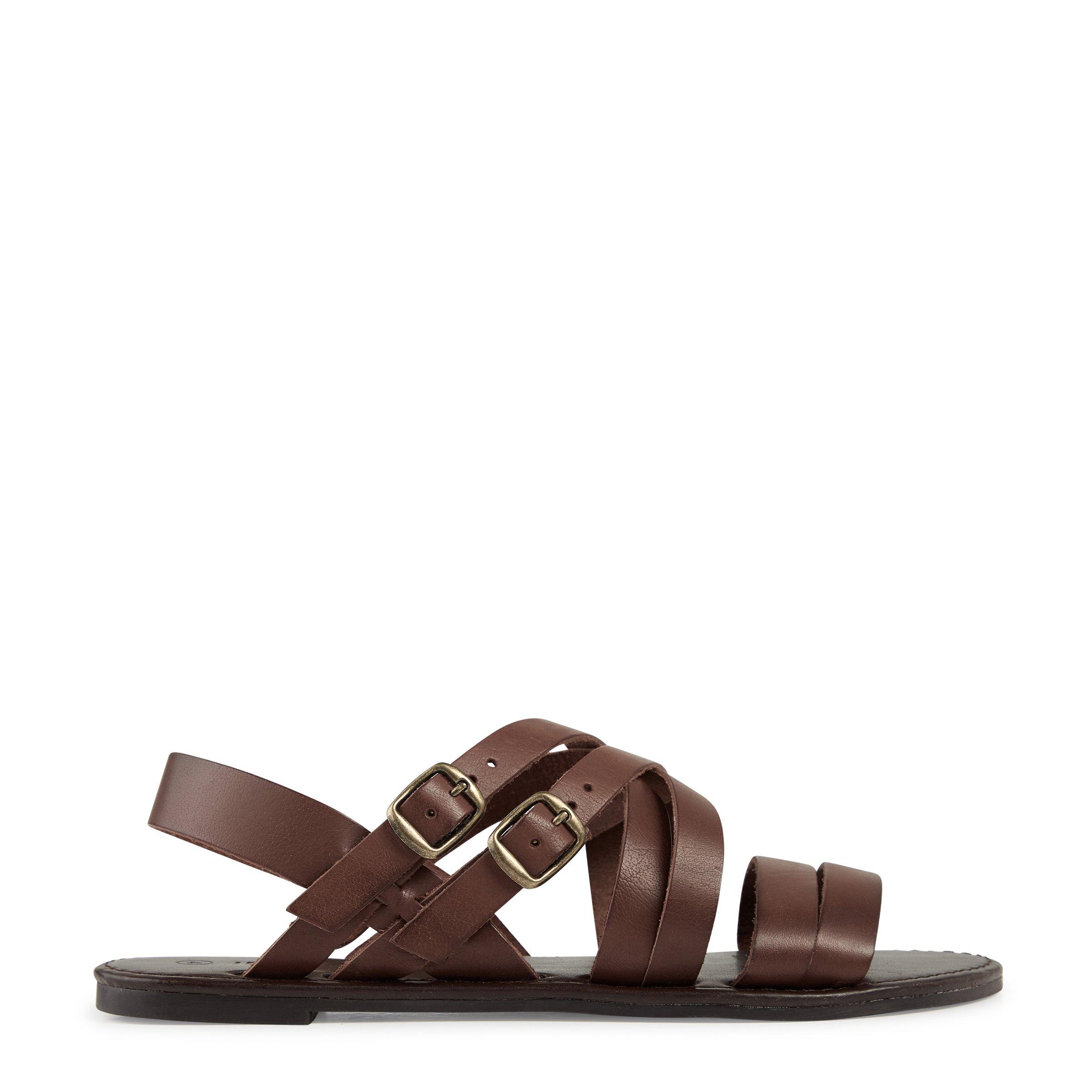 Chocolate Leather Sandal (3027483) | Identity