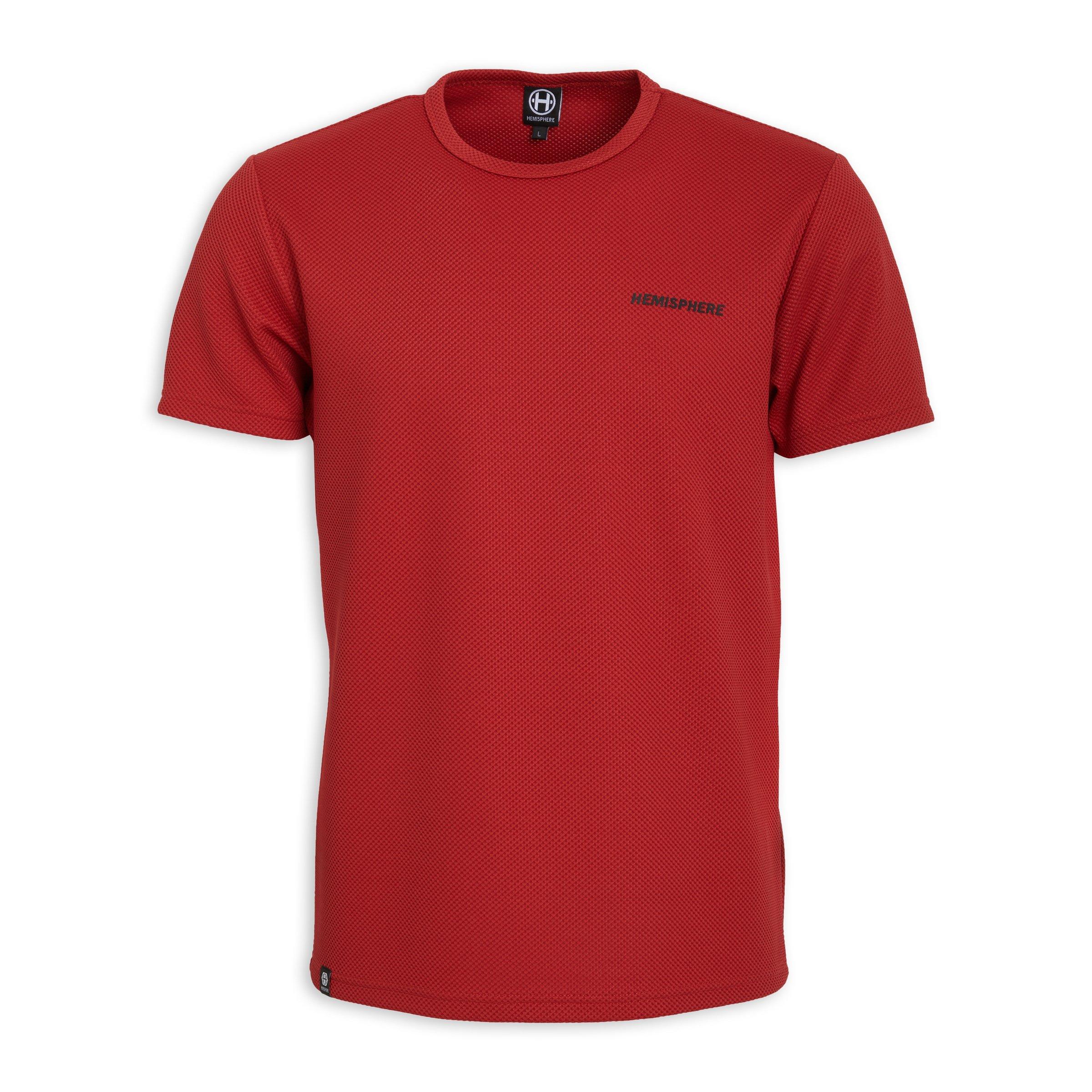 Buy Hemisphere Red Crew Neck Tee Online | Truworths