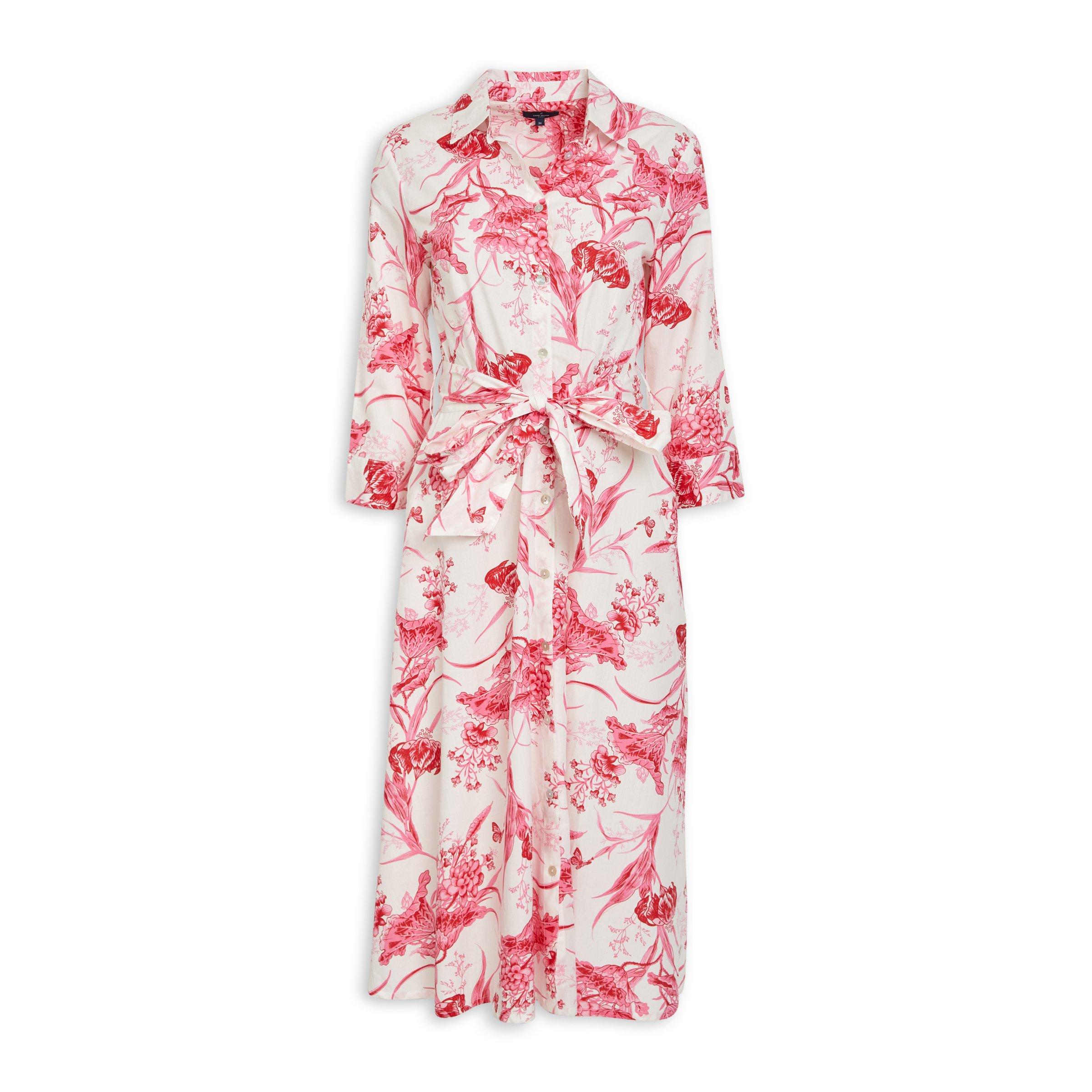 Buy Daniel Hechter Pink Floral Shirtdress Online | Truworths