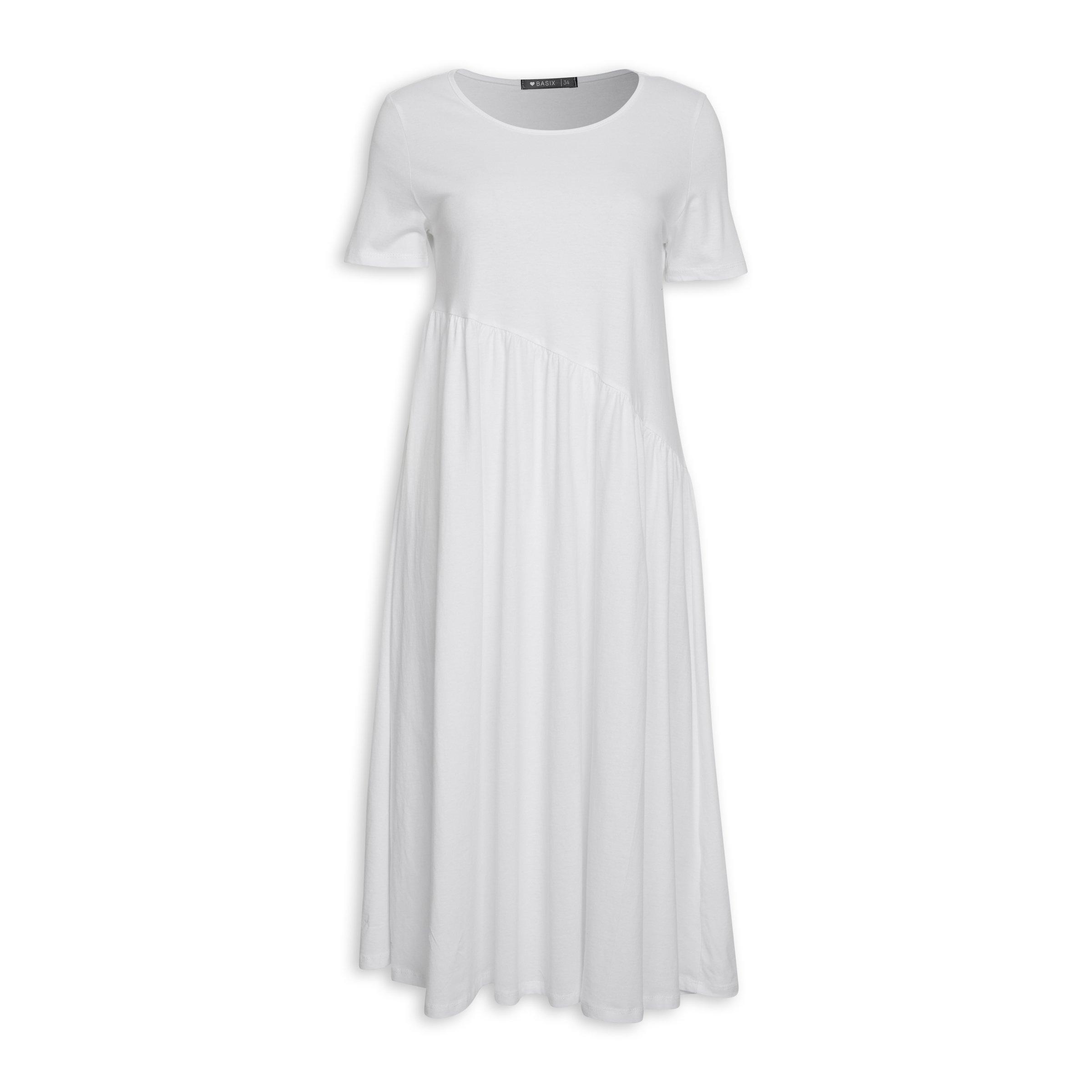 Buy Basix White A-Line Dress Online | Truworths