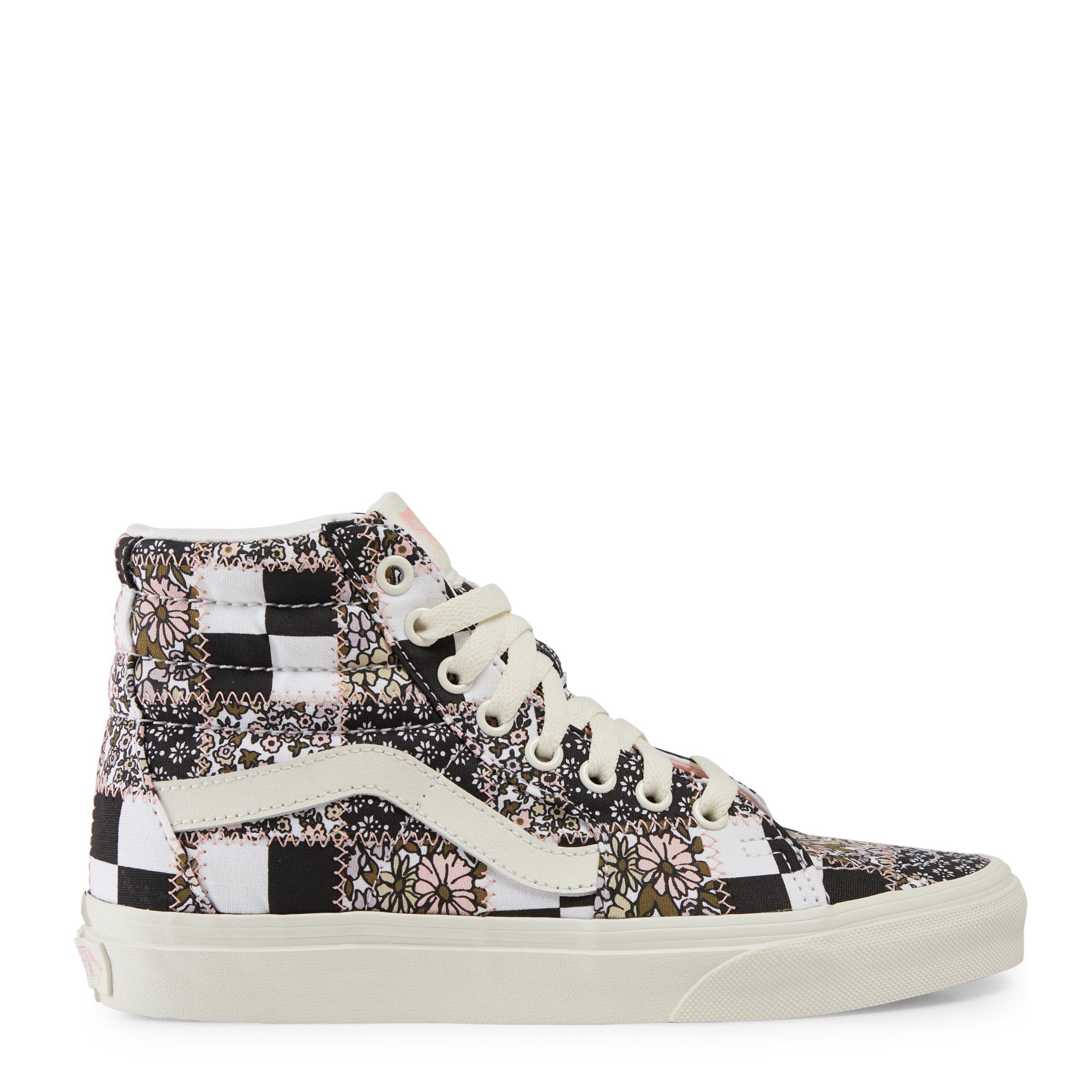 patchwork floral vans