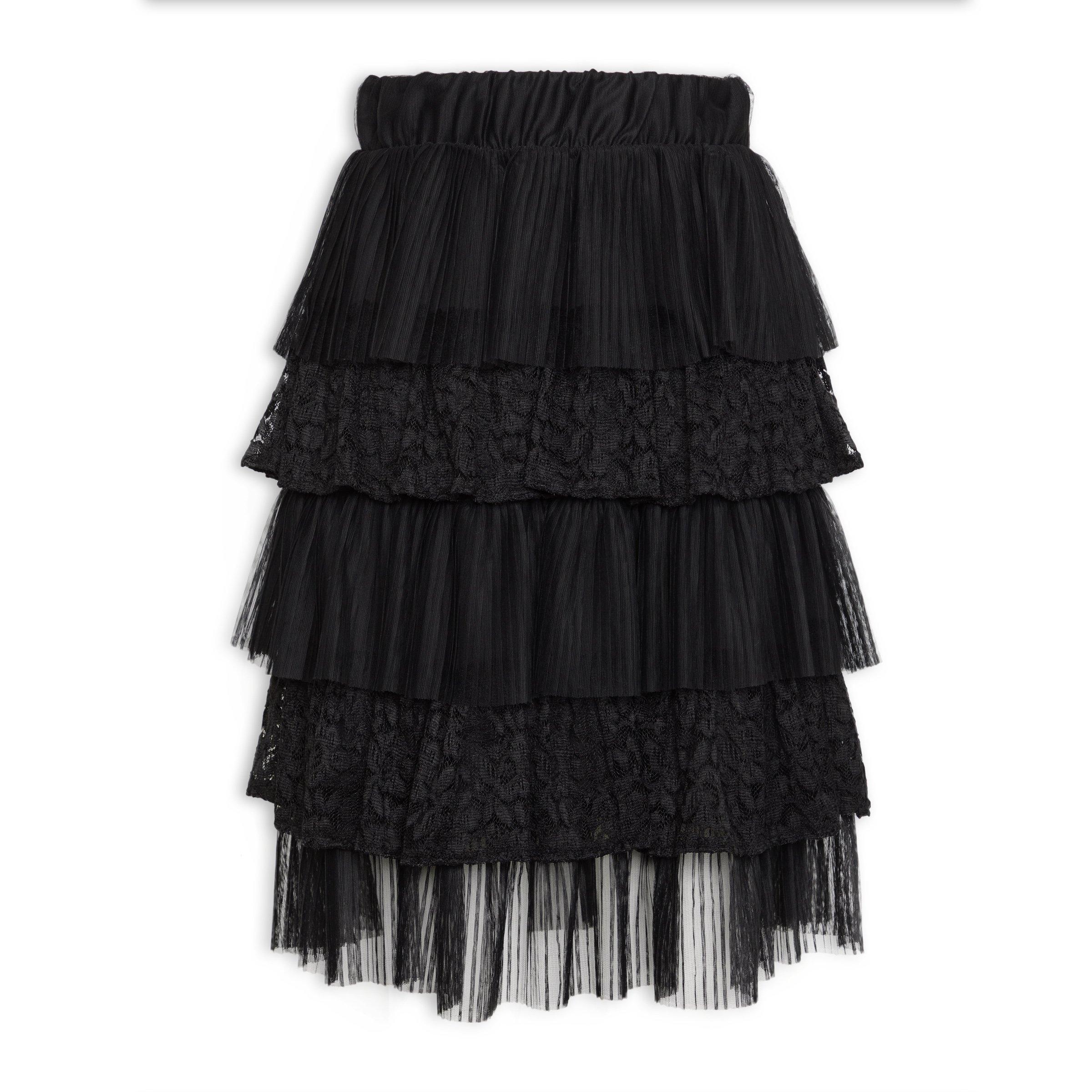 Buy Truworths Black Mesh Ra-Ra Skirt Online | Truworths