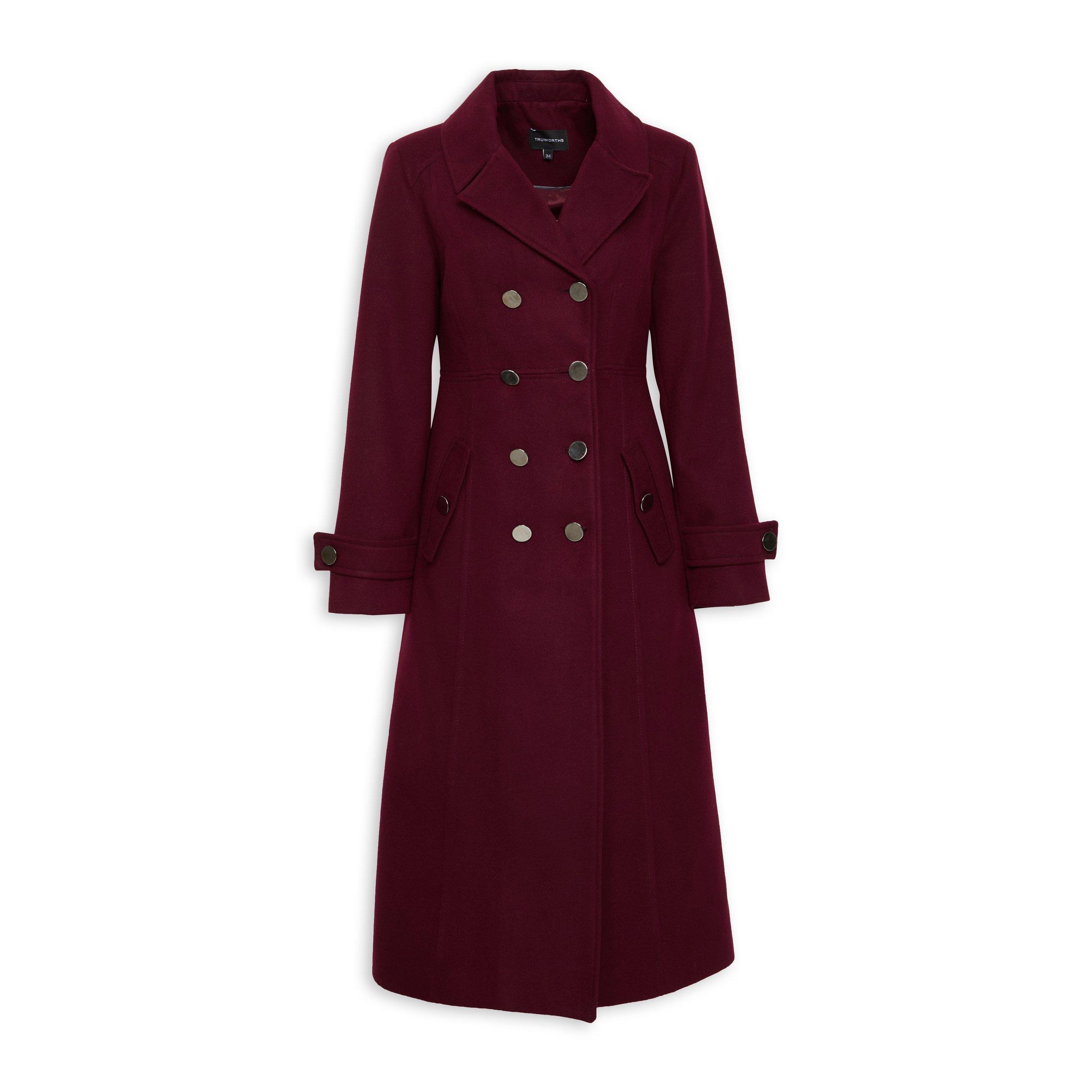 Buy Truworths Plum Melton Coat Online Truworths