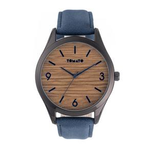 Blue Strap Wood Dial