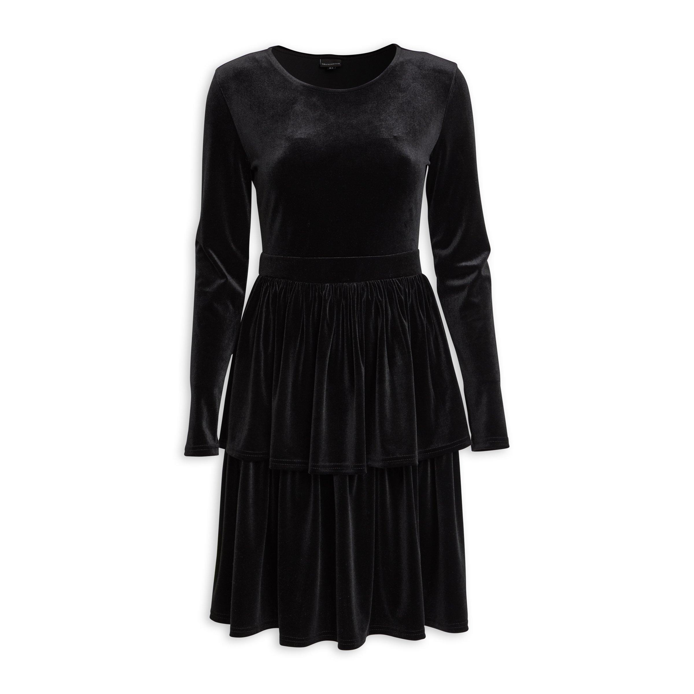 Buy OBR Black Velour Ra-Ra Dress Online | Truworths