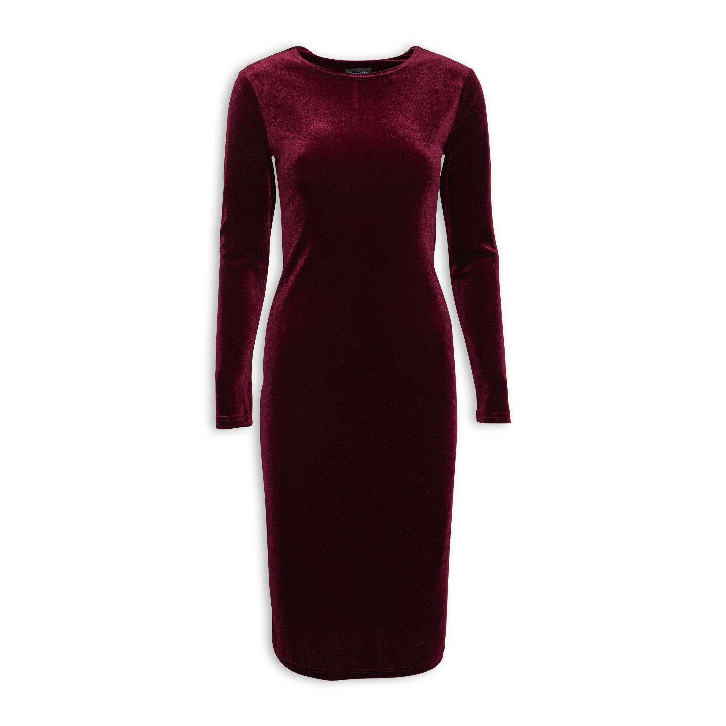 Buy Truworths Burgundy Velour Dress Online | Truworths