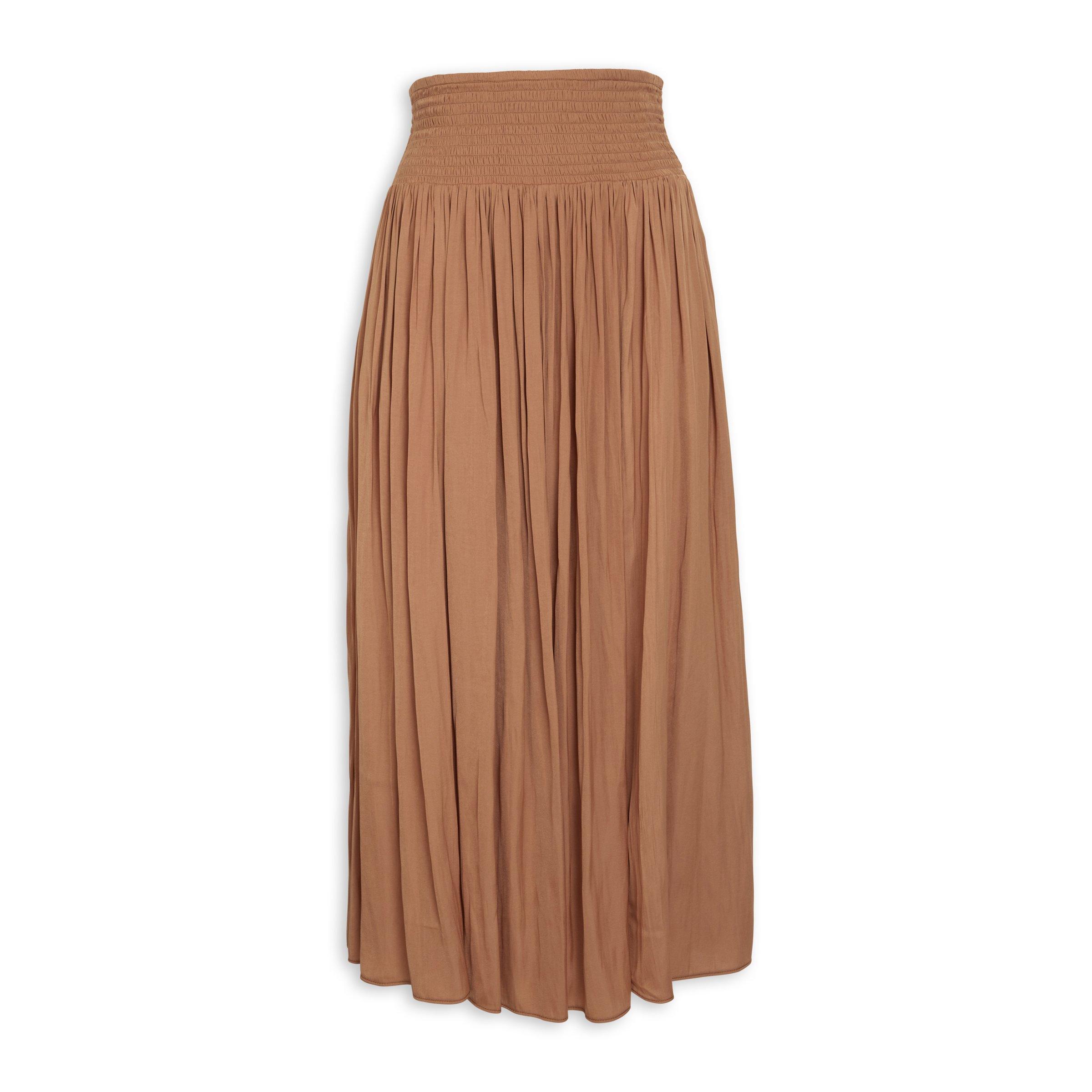 Apricot Pleated Skirt