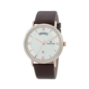 Brown Leather White Dial