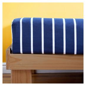 Navy Striped Fitted Sheet