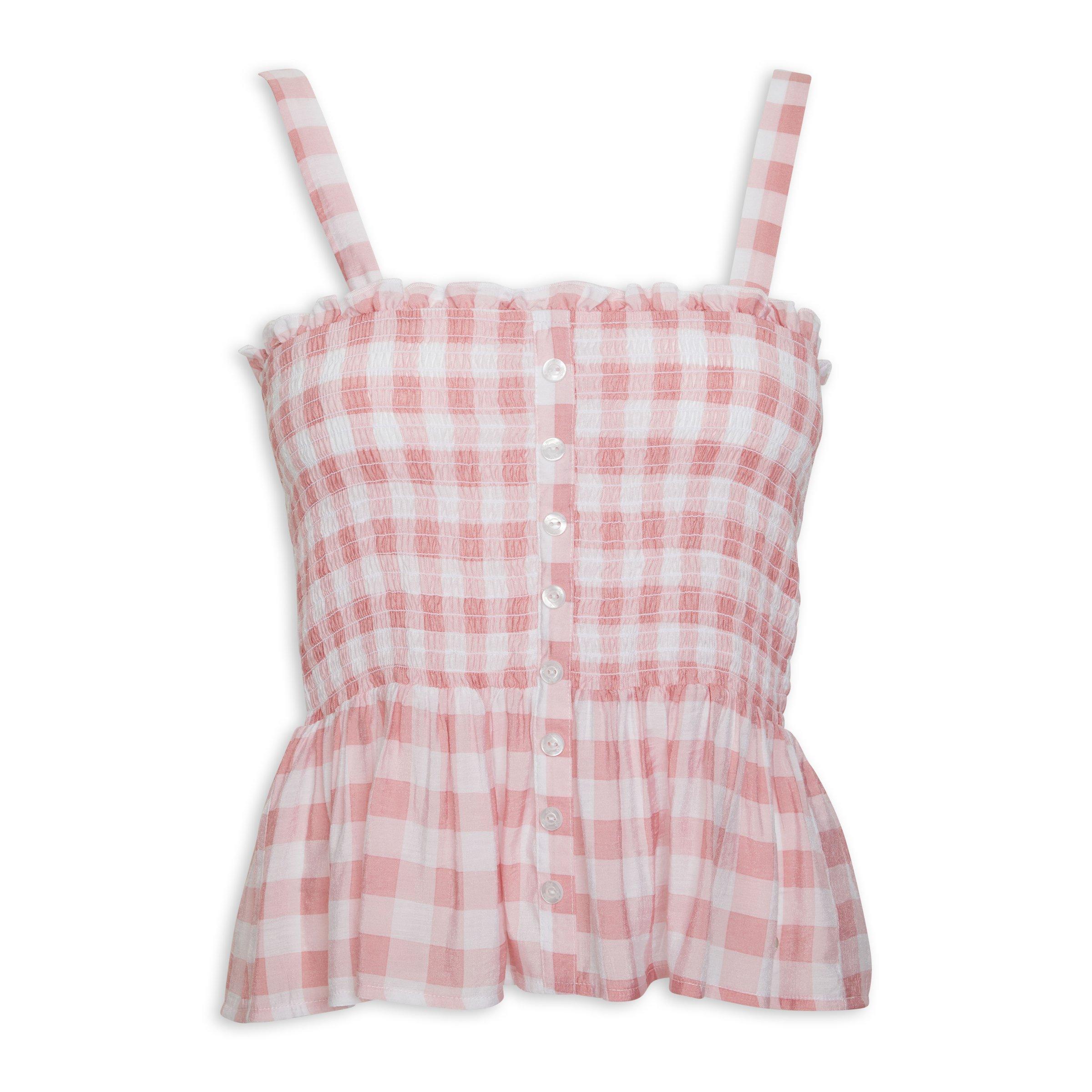 Pink Check Smock Top (3041187) | TRS