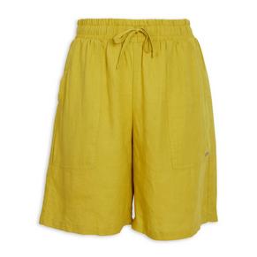 Yellow Linen Shorts