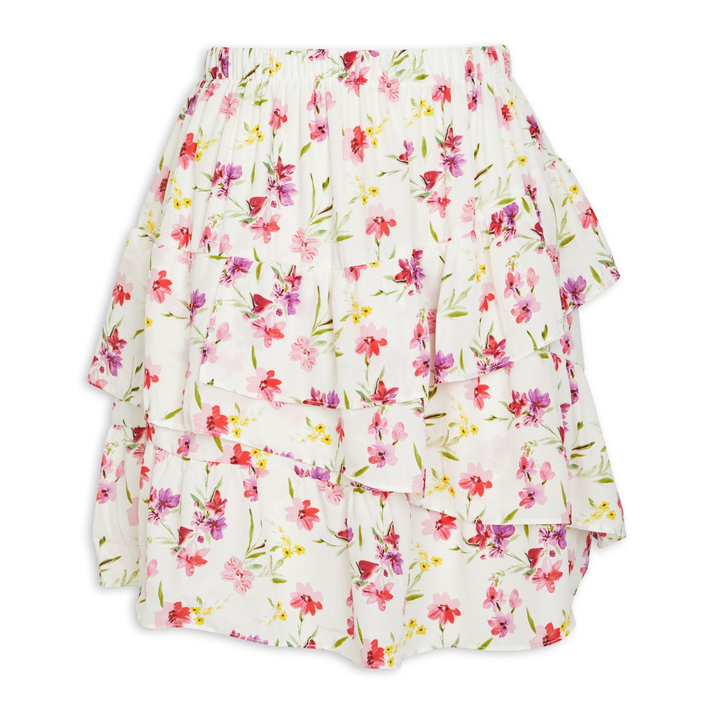 White Floral Ra-Ra Skirt (3045000) | TRS