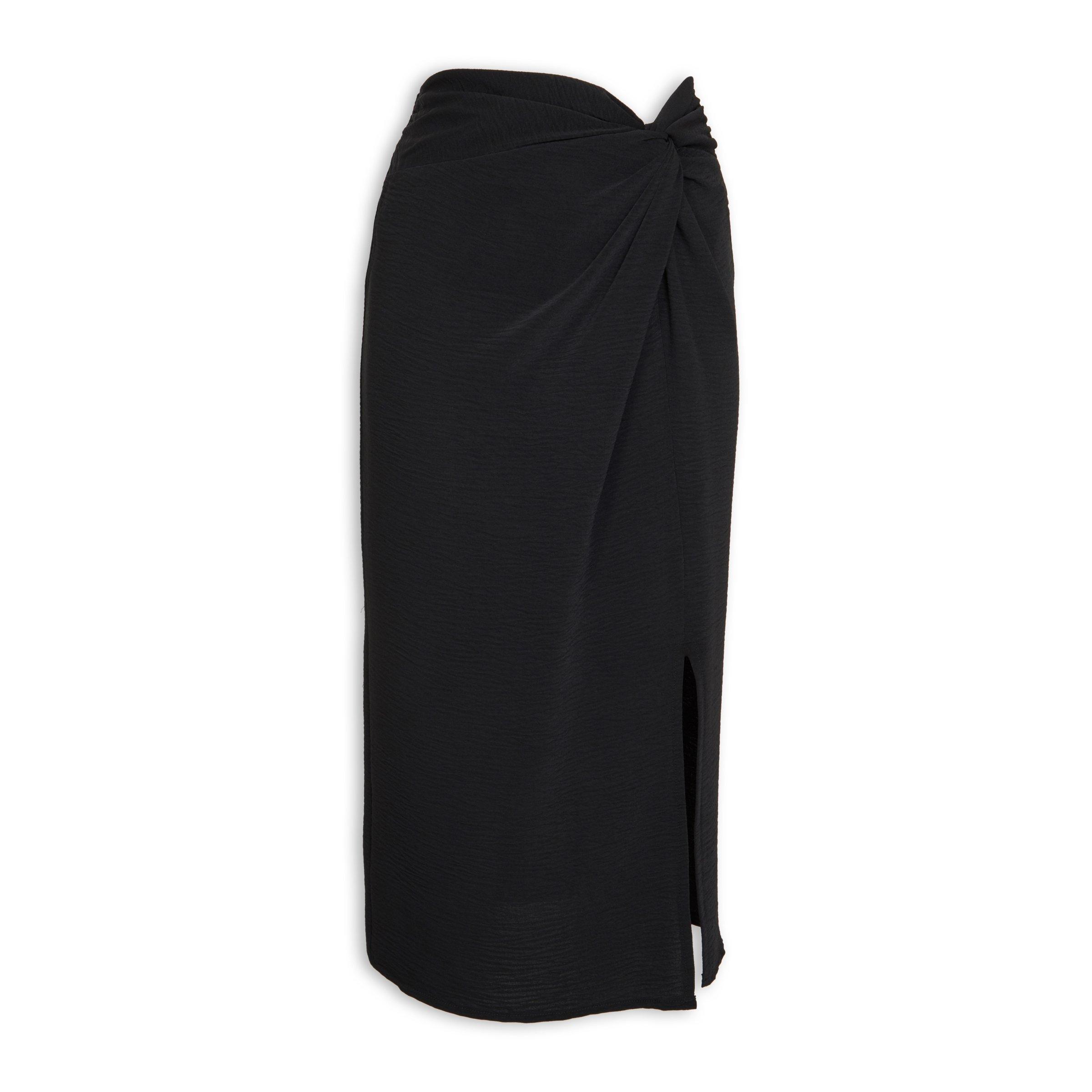 Black Wrap Skirt (3045045) | Identity