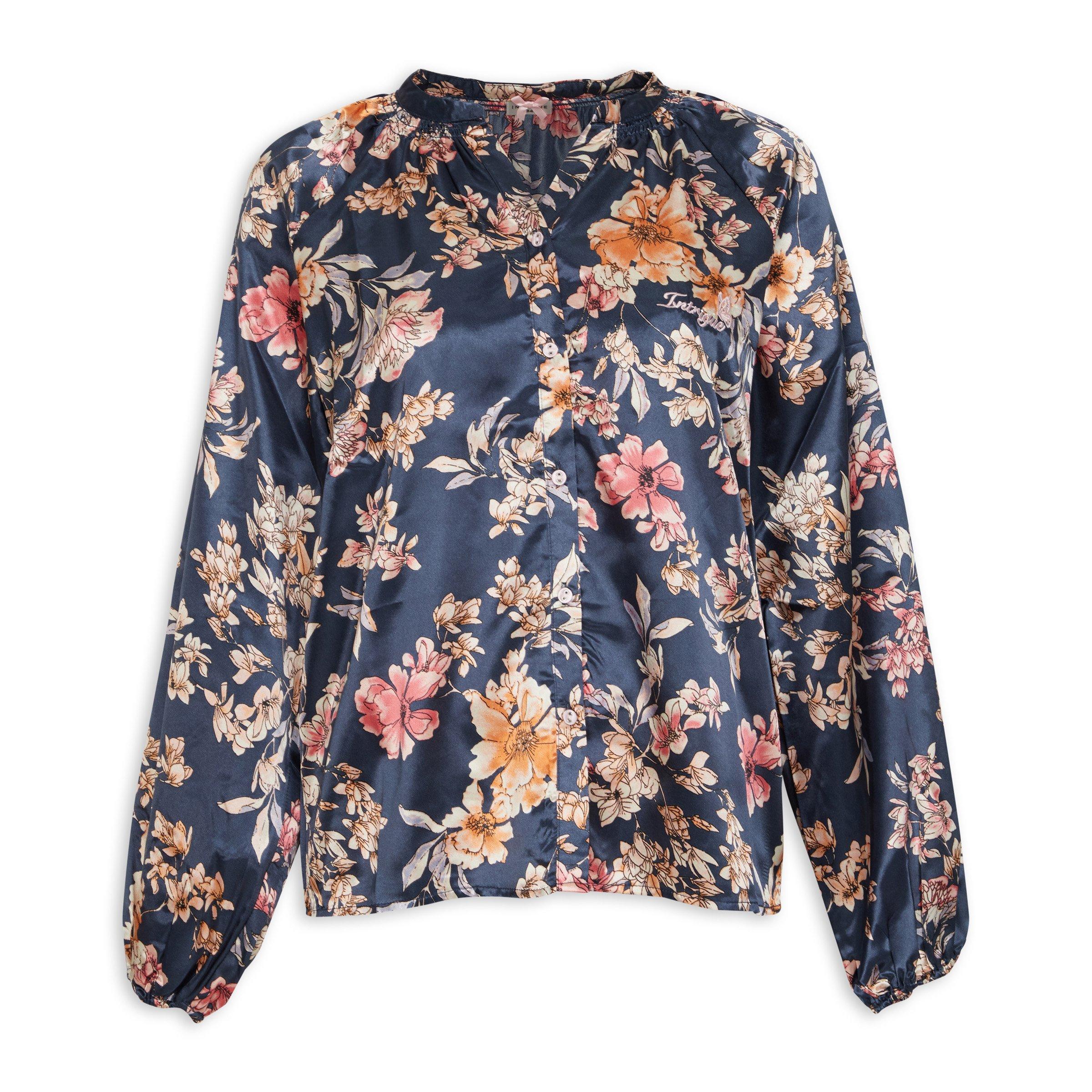 Navy Floral Pyjama Top (3045737) | Truworths