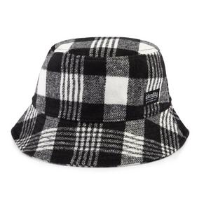 Black Check Bucket Hat