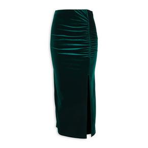 Bottle Green Rouched Skirt