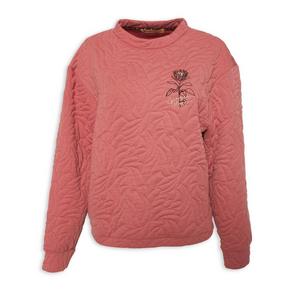 Pink Quilted Sweater