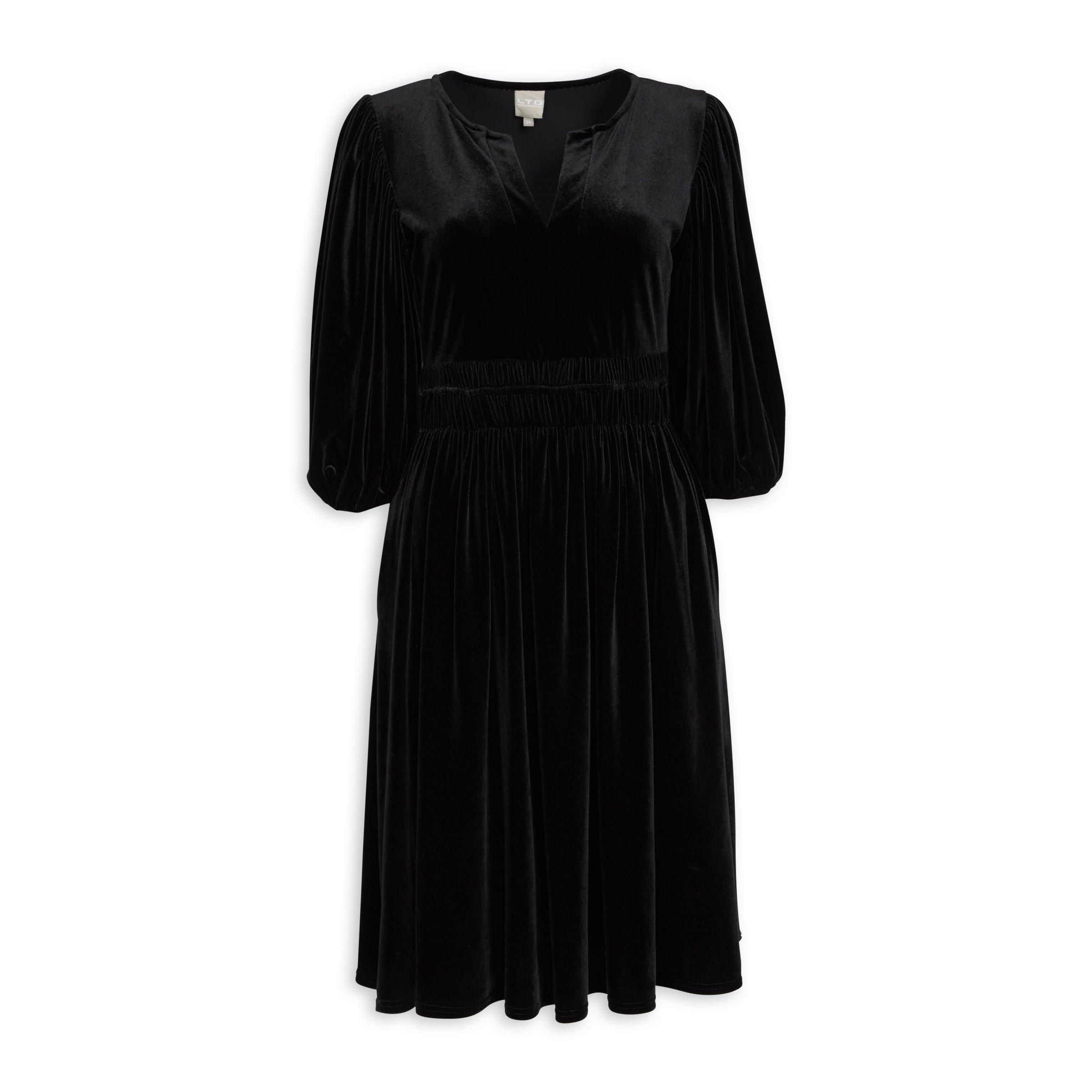 Black Velour Dress (3058367) | LTD Woman