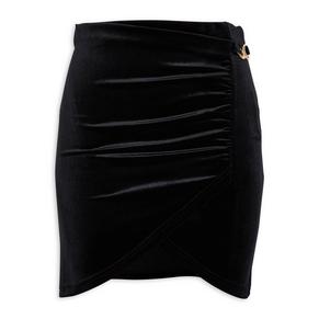Black Velour Mini Skirt