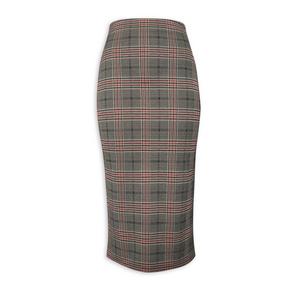 Red Check Bodycon Skirt