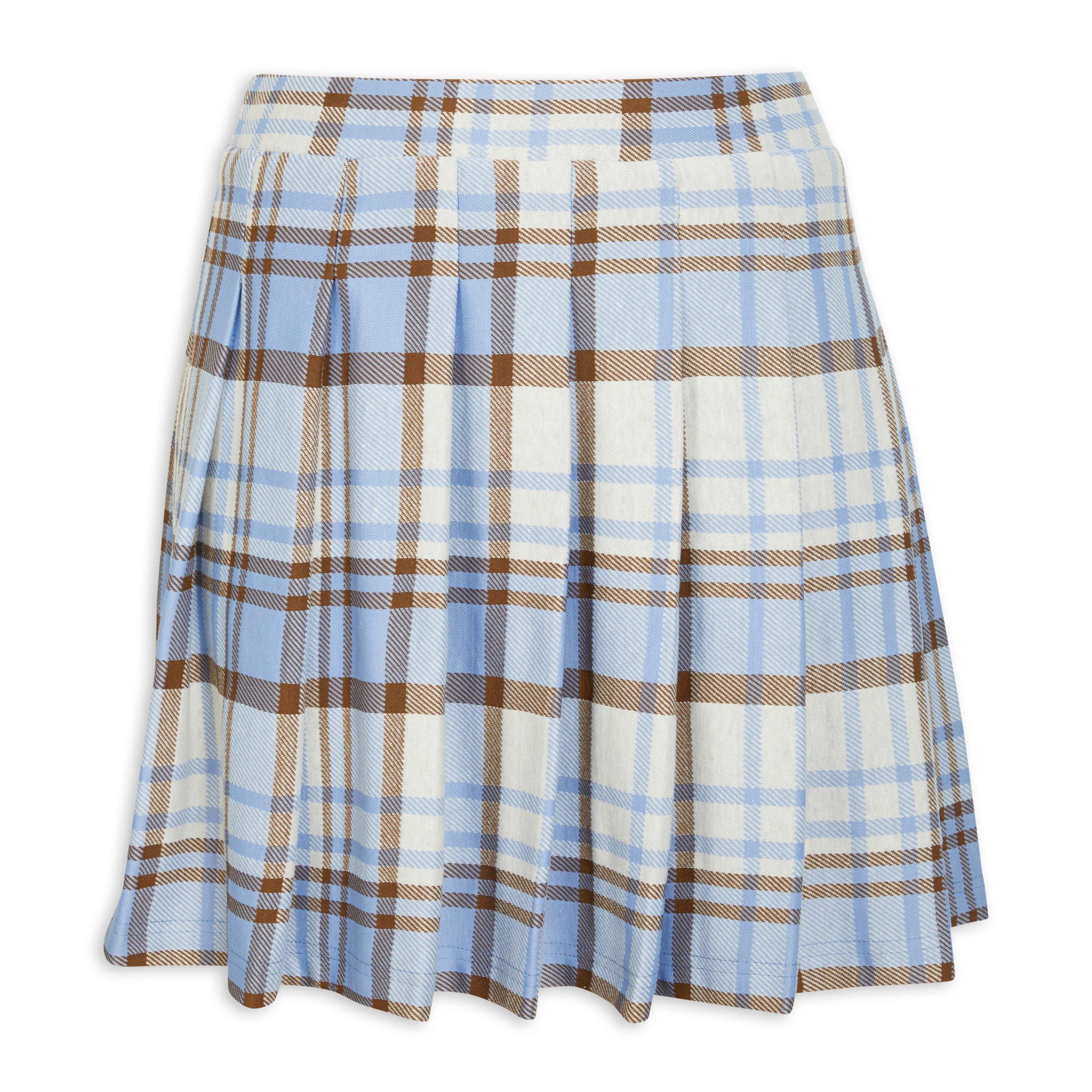 Blue Check Pleated Skirt (3060124) | Truworths