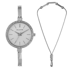 Silver Watch&Bracelet Set