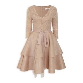 Champagne Tiered Dress