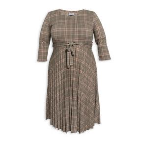 Check Pleated Dress
