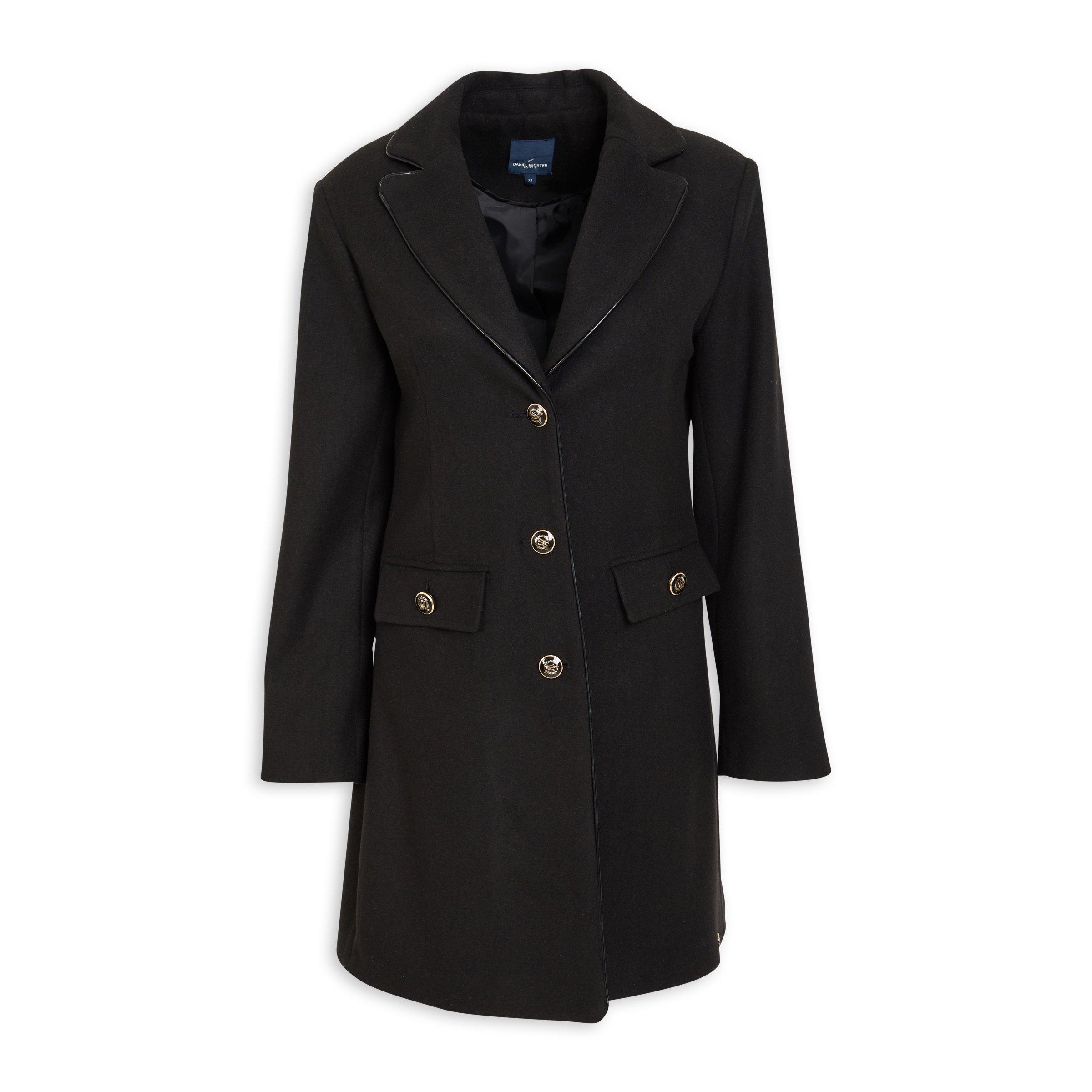 Daniel Hechter Black Wool Blend Coat (3064239) | Truworths.co.za