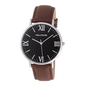 Black Dial Brown Leather