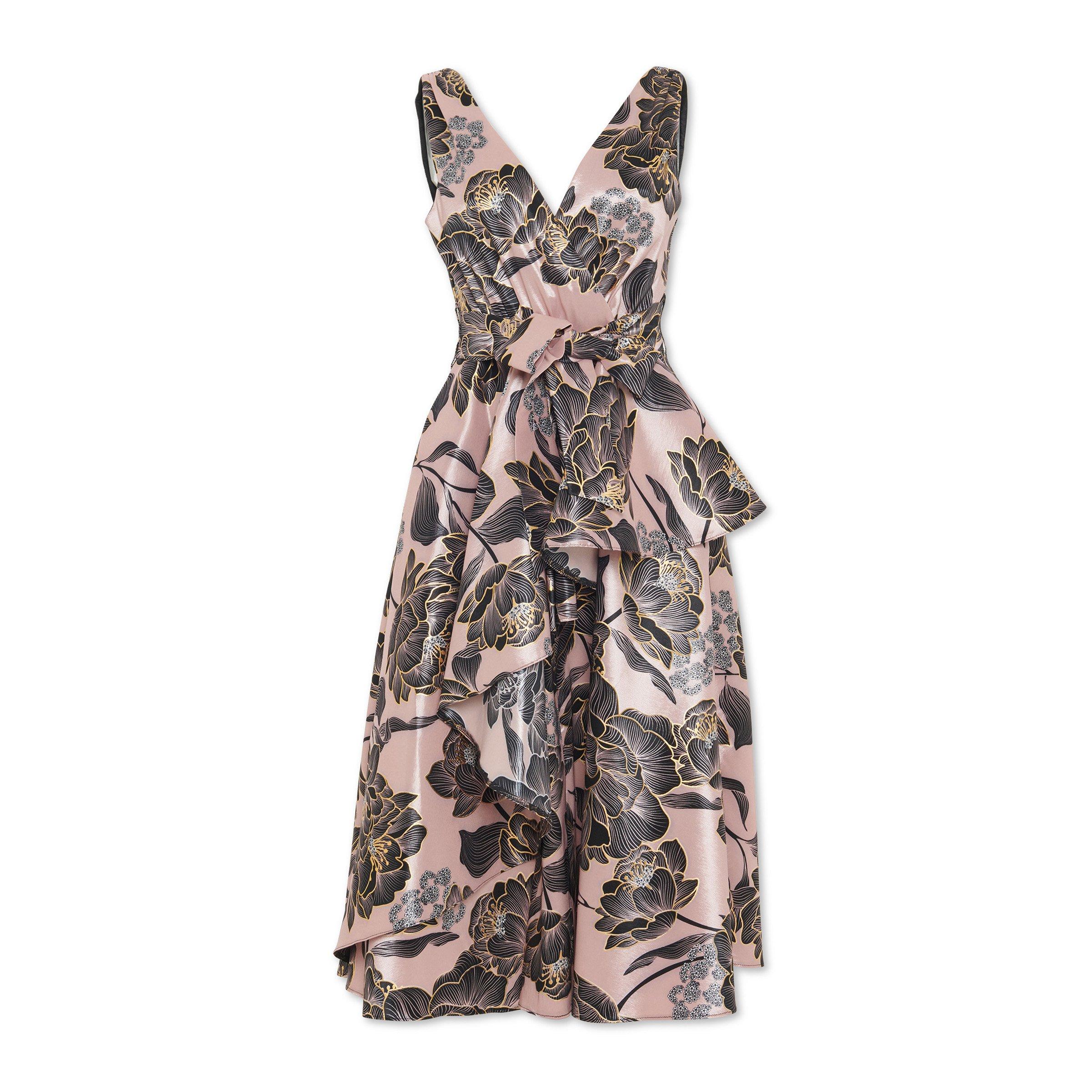 Pink Floral Taffeta Dress (3064439) | Truworths