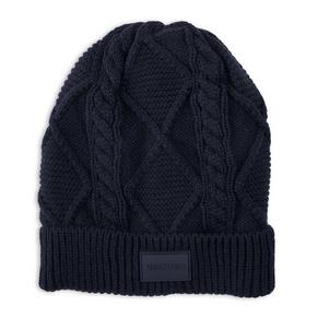 Navy Cable Beanie