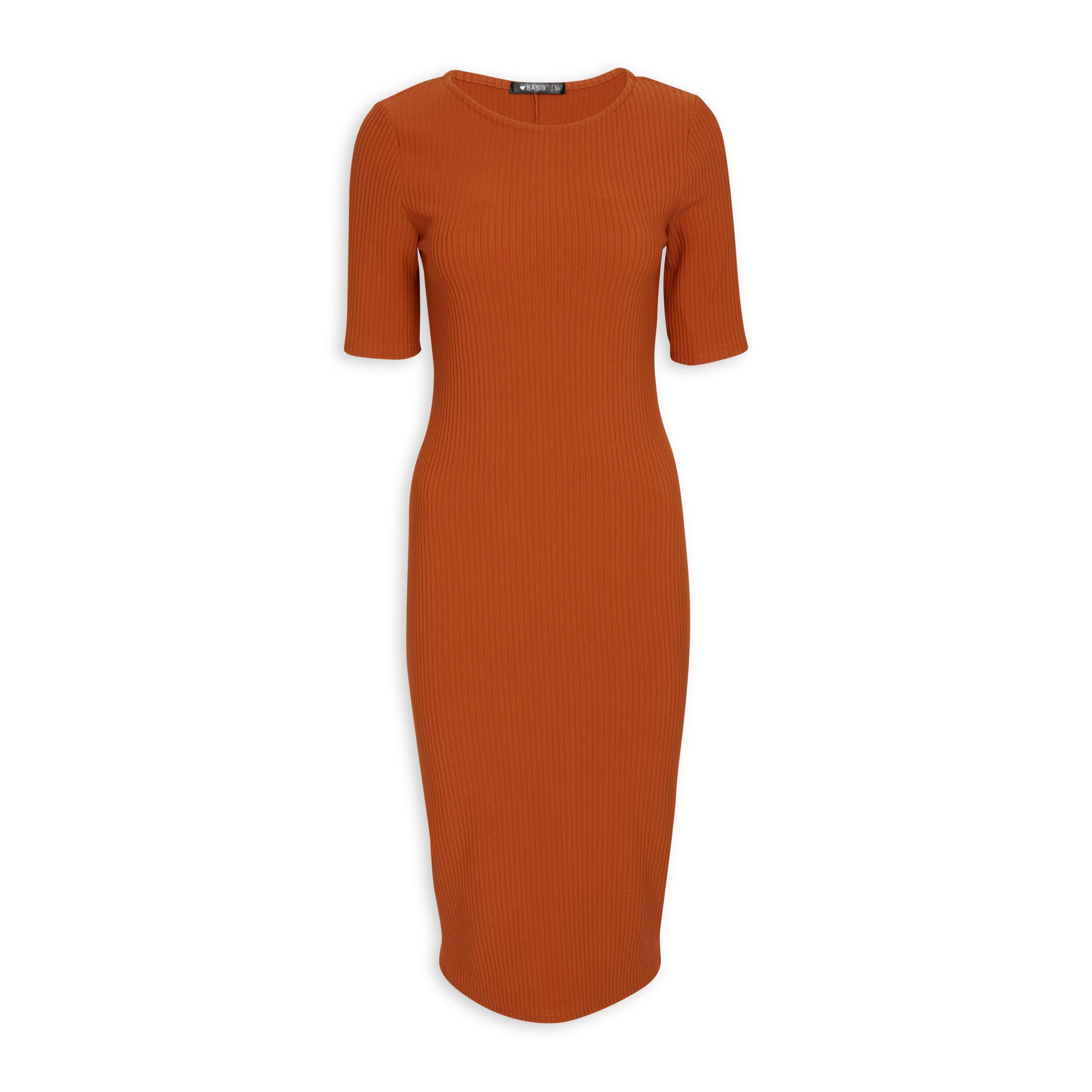 Basix Orange Bodycon Dress (3065690) | Truworths.co.za