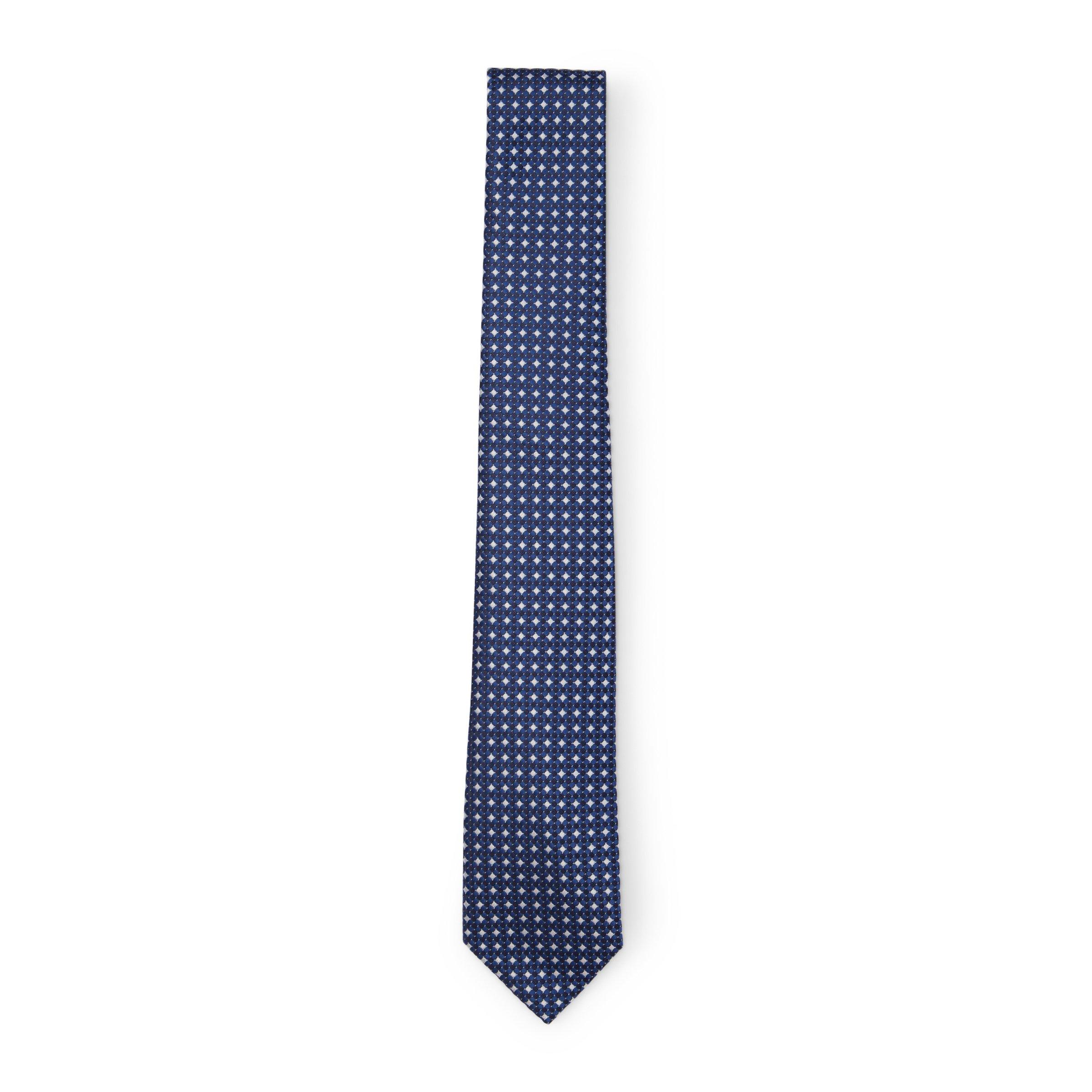 Navy Geometric Print Tie (3065774) | Truworths Man