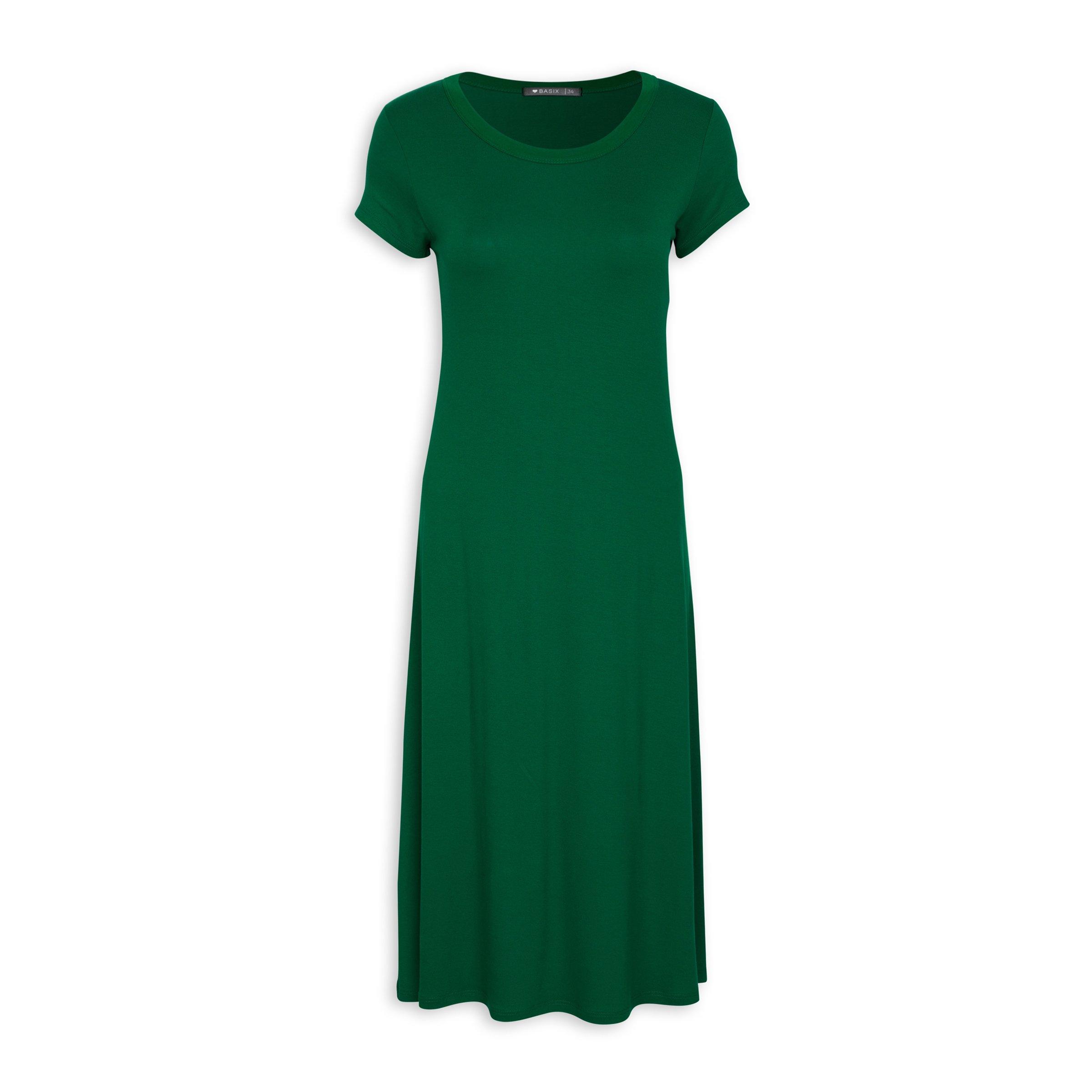 Green A-line Dress (3066438) | Basix