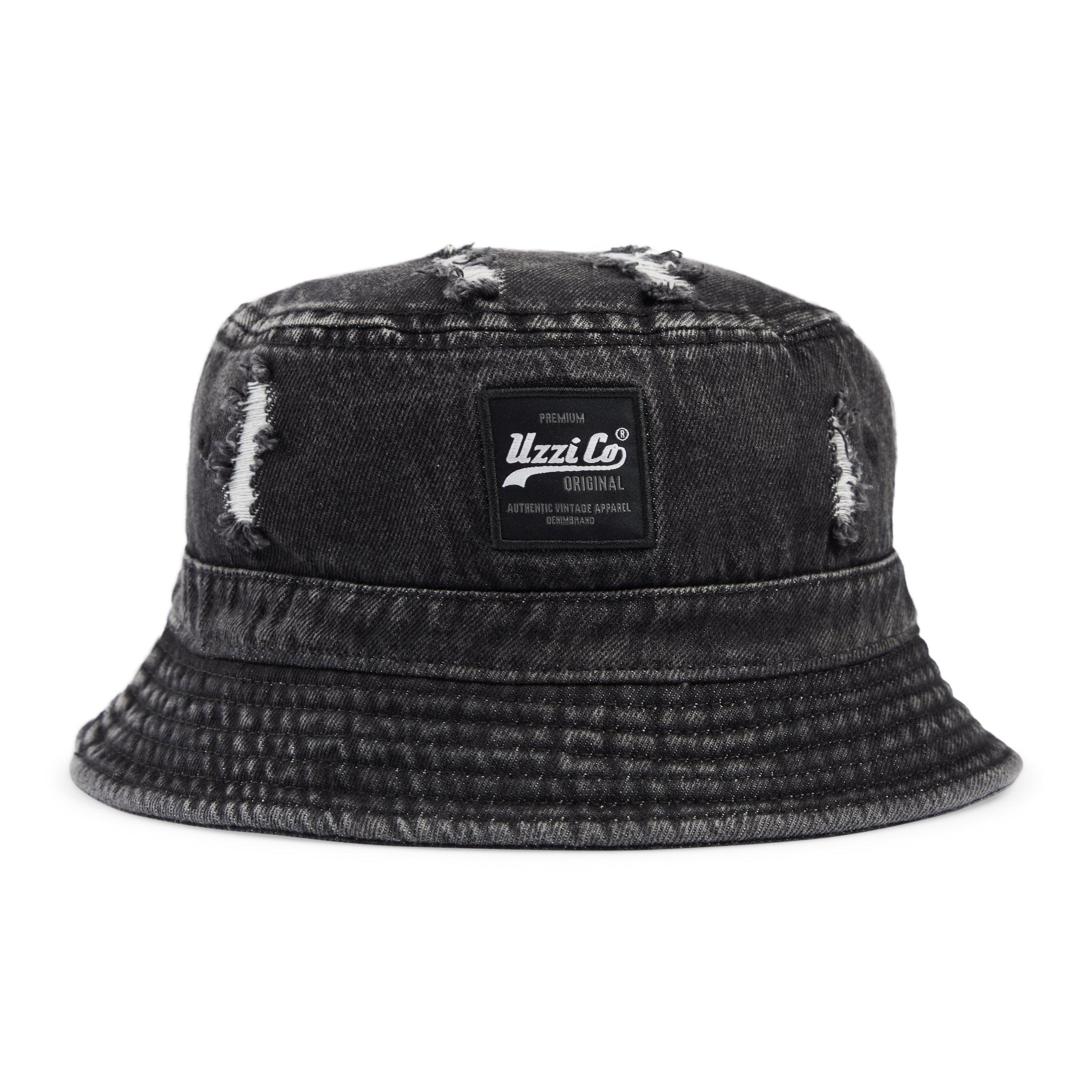 Black Denim Bucket Hat (3067007) | UZZI