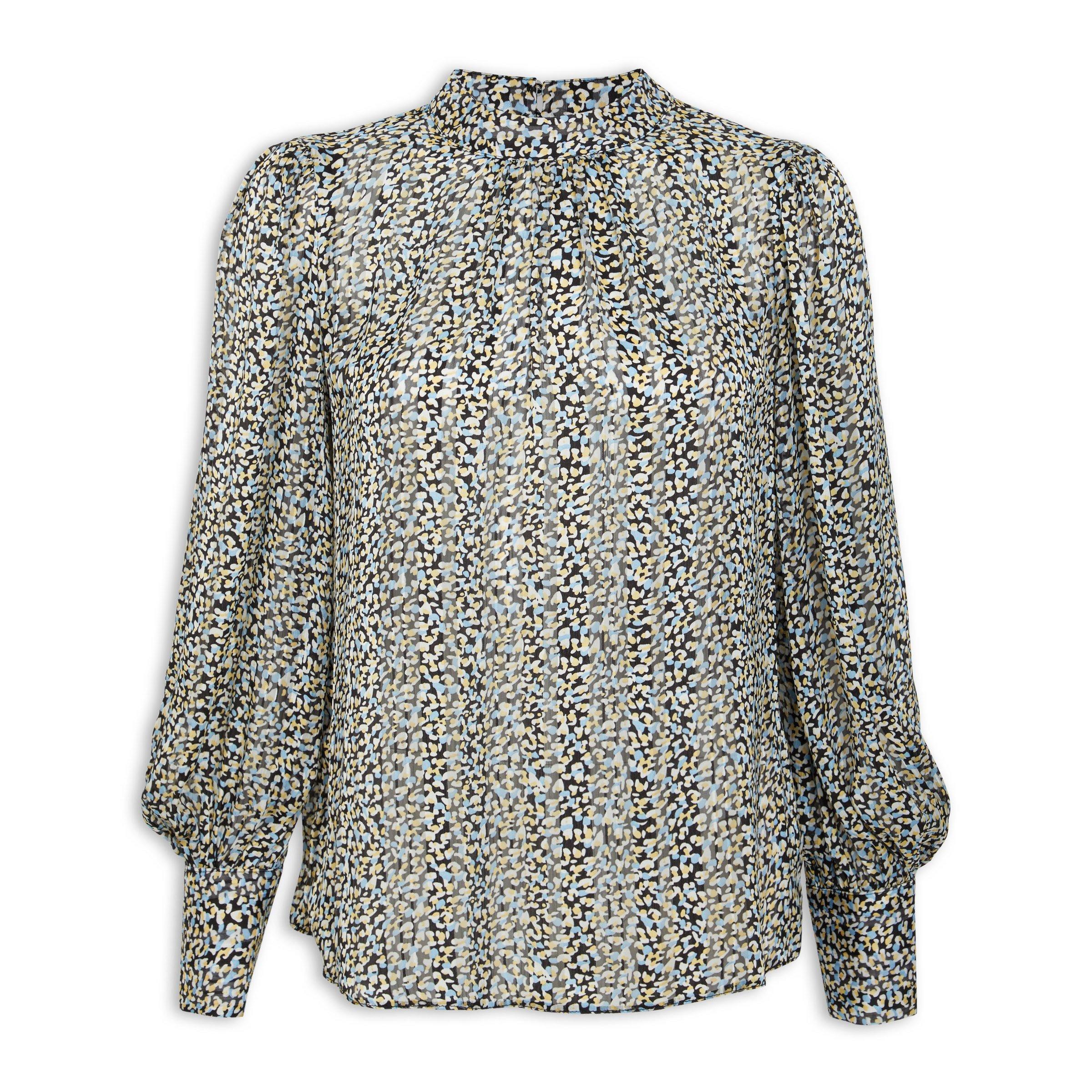 Blue Minimal Spot Blouse (3067020) | Truworths