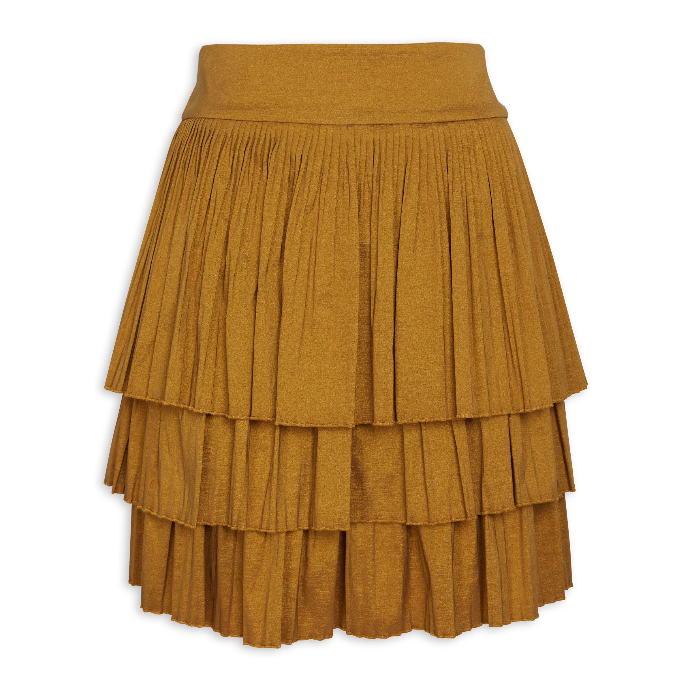Mustard Tiered Skirt (3068651) | Truworths