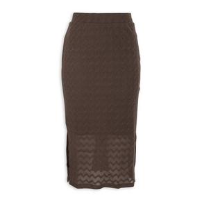 Brown Column Skirt