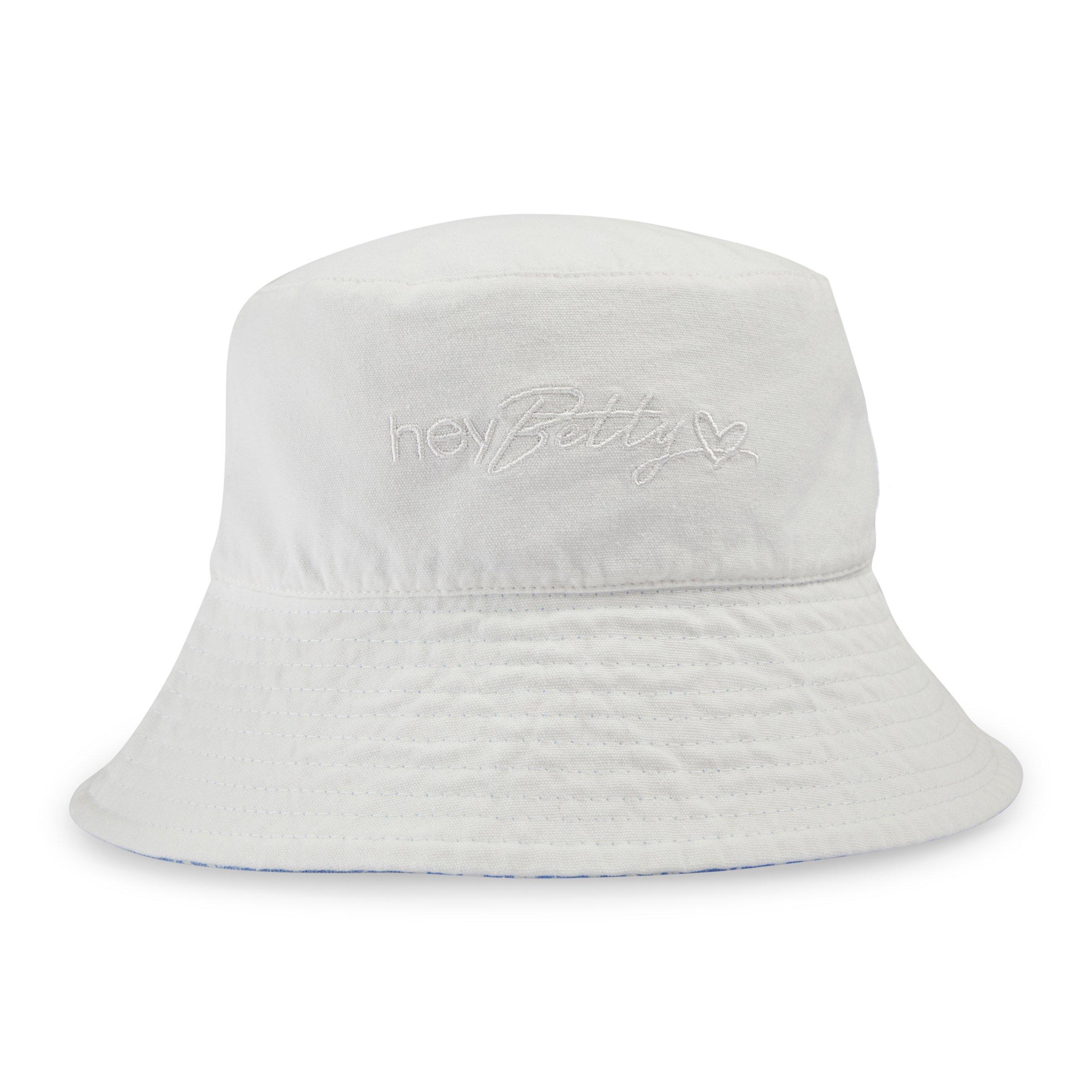 White Reversible Bucket Hat (3069650) | Hey Betty