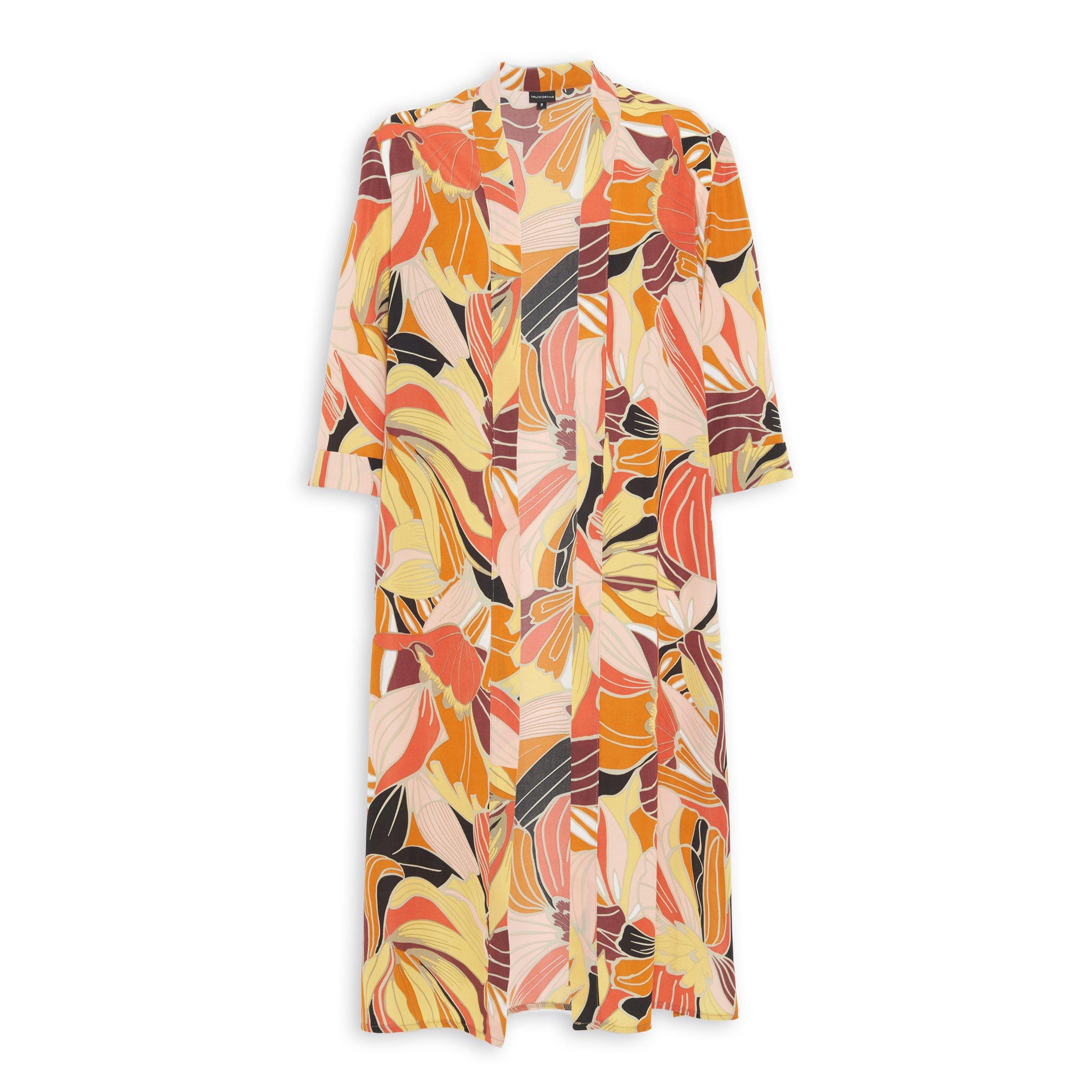 Orange Print Kimono (3070360) | Truworths
